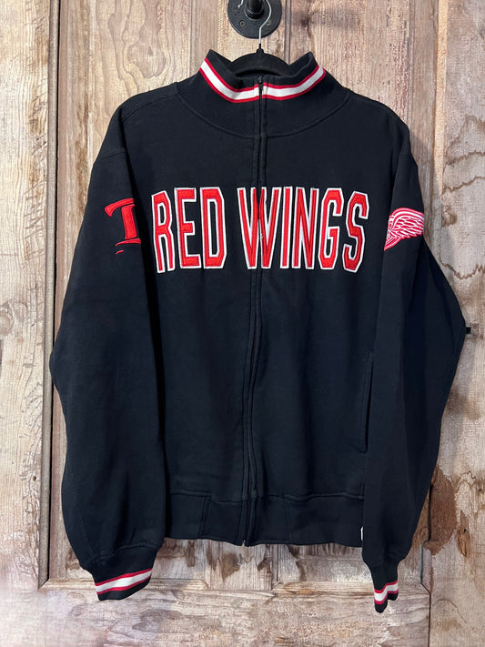 90's Detroit Red Wings Embroidered Zip Up Sweatshirt