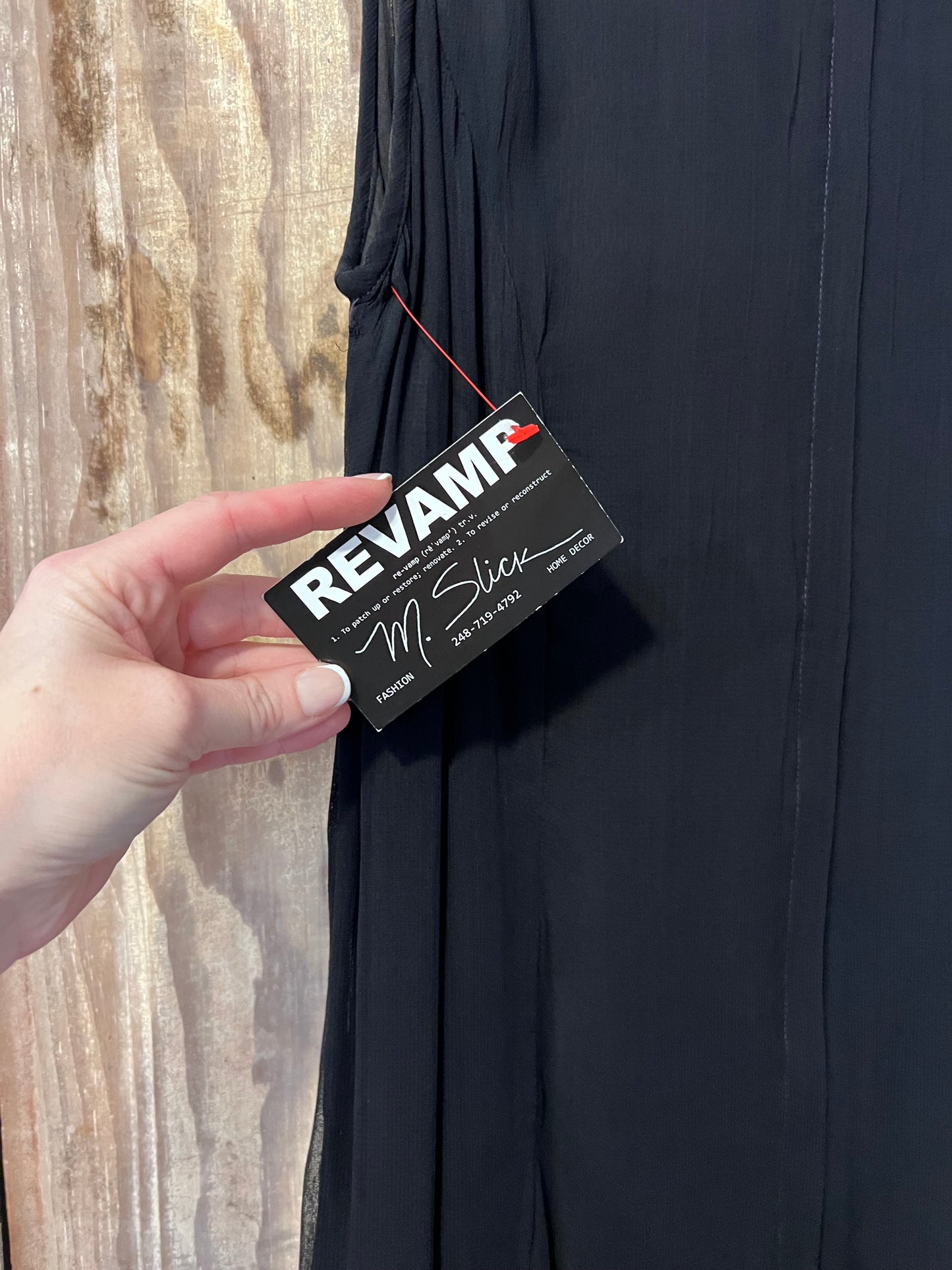REVAMP Black Sleeveless Flowy Dress