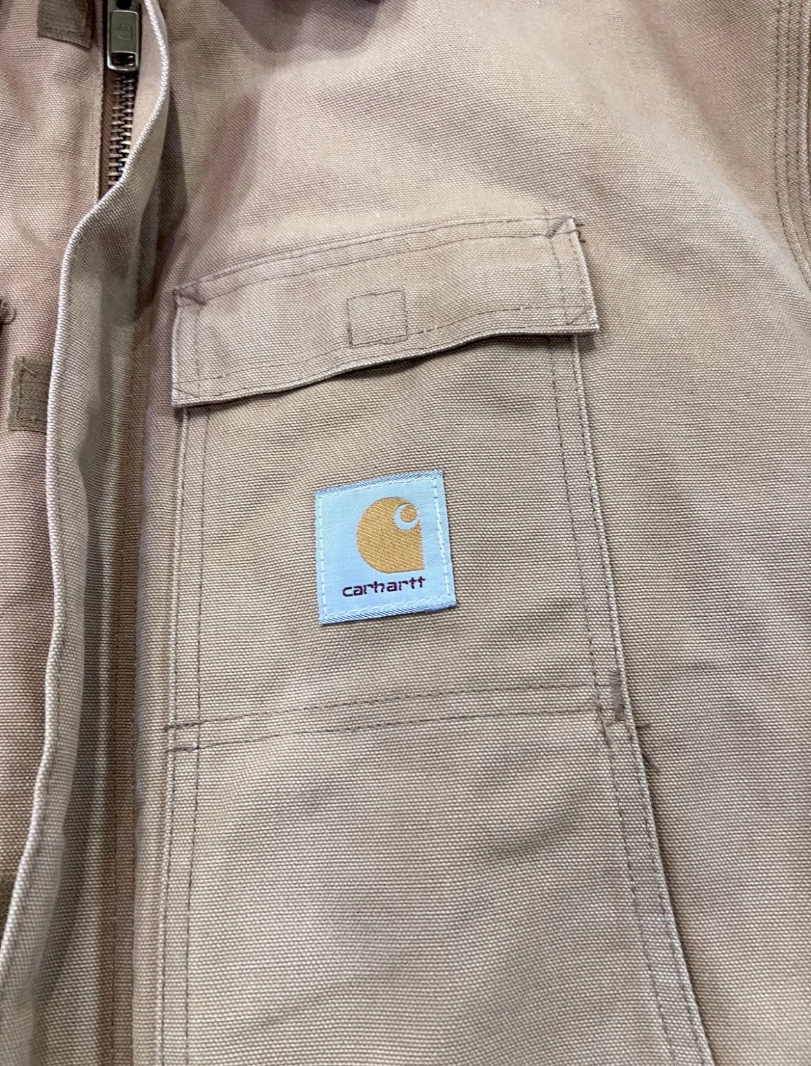 Tan Carhartt Jacket with Corduroy Collar