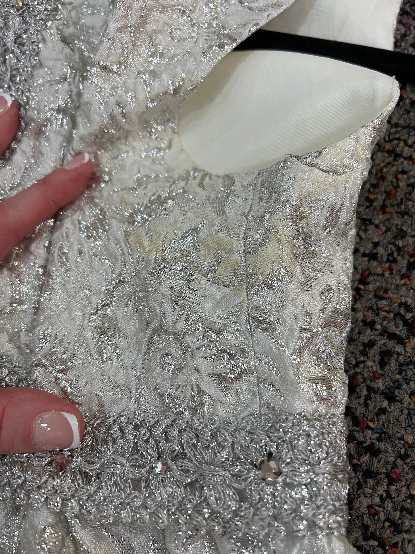 70's Sparkly High Neck Sleeveless Dress
