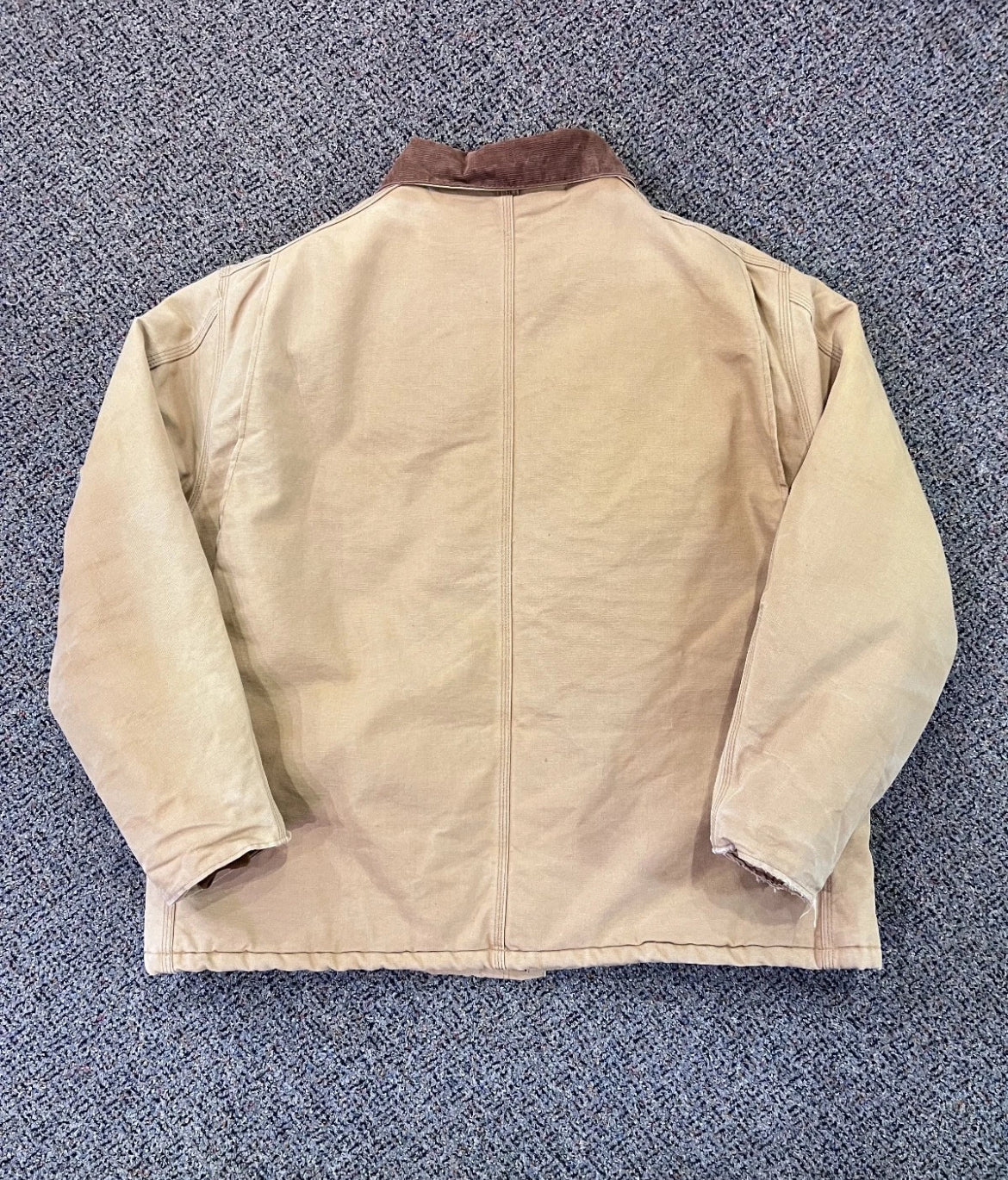 Tan Carhartt Jacket with Corduroy Collar
