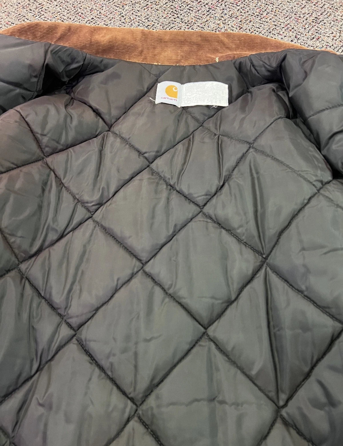 Tan Carhartt Jacket with Corduroy Collar
