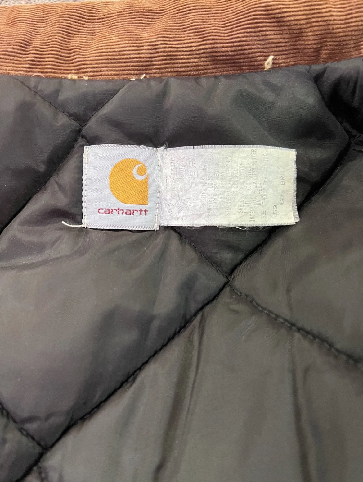 Tan Carhartt Jacket with Corduroy Collar