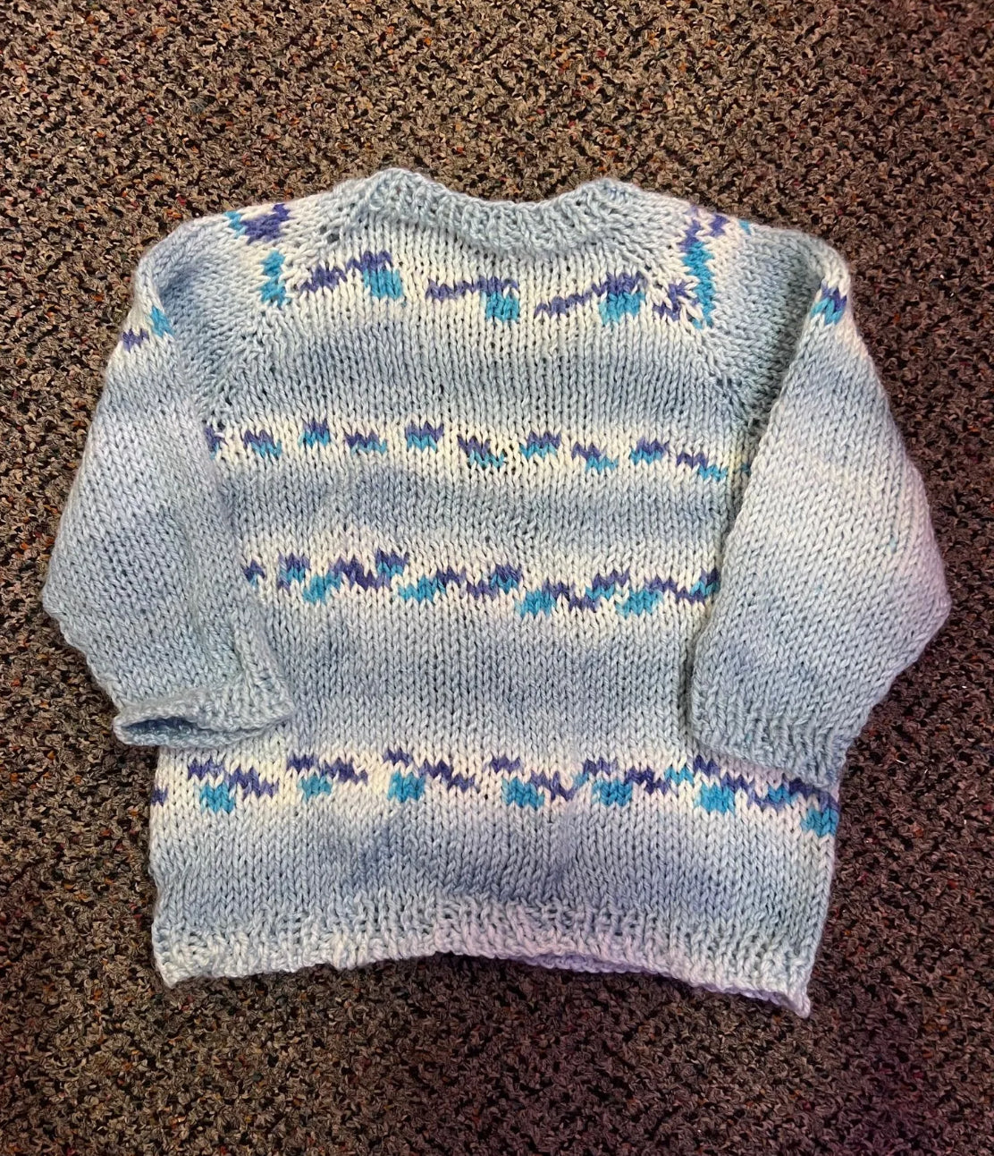 [URL] Blue Ombré Knit Cardigan