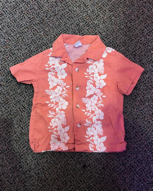 [URL] Old Navy Orange Hawaiian Button Up Shirt