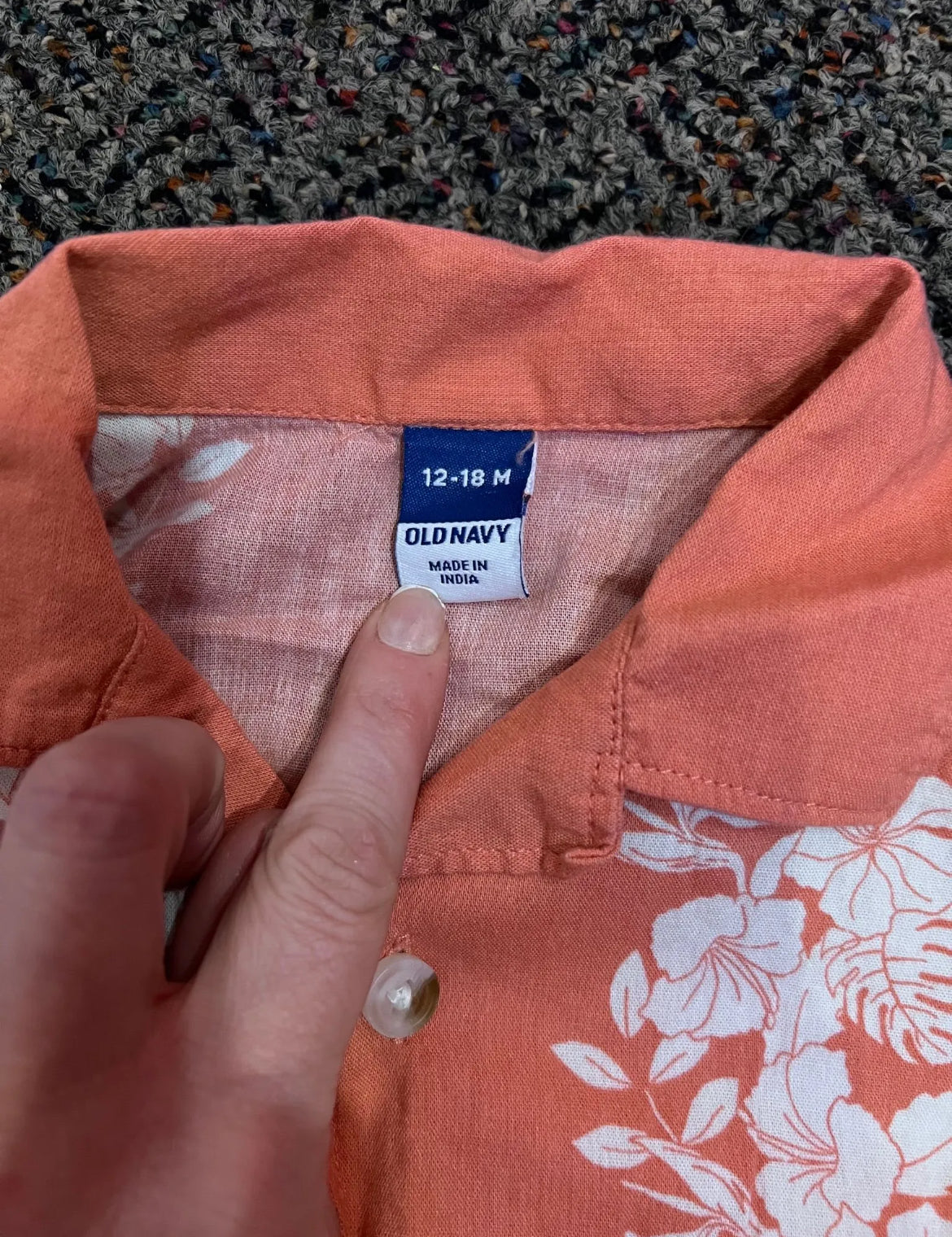 [URL] Old Navy Orange Hawaiian Button Up Shirt