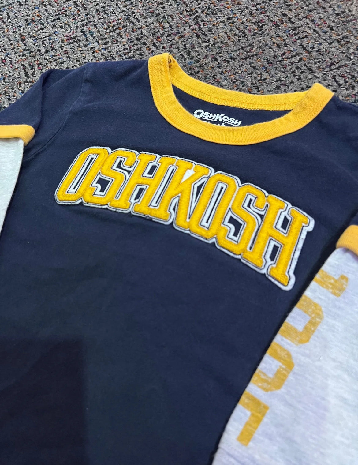 [URL] Oshkosh Navy + Yellow Long Sleeve Shirt