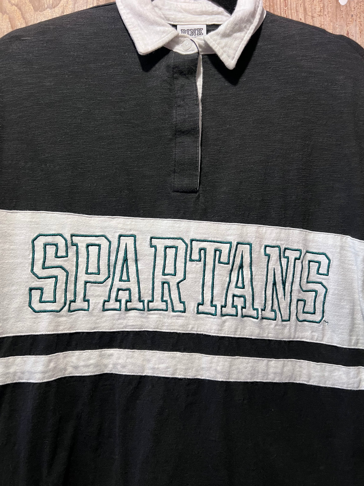 Y2K PINK MSU Henley Long Sleeve Henley Shirt