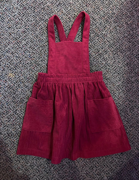 [URL] Wonder Nation Burgundy Corduroy Overall Dress
