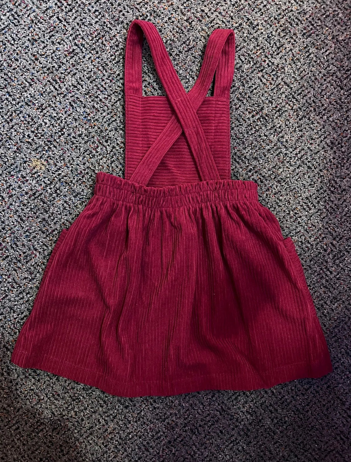 [URL] Wonder Nation Burgundy Corduroy Overall Dress