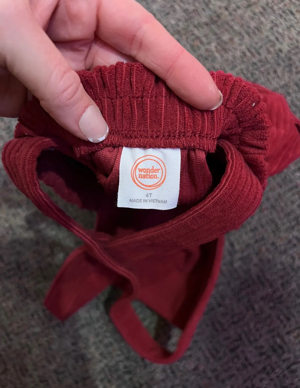 [URL] Wonder Nation Burgundy Corduroy Overall Dress