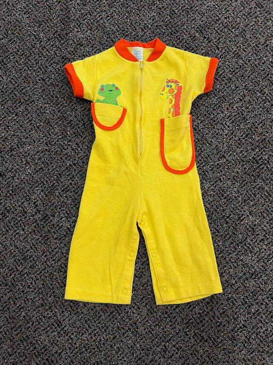 [URL] 60’s 70’s Carter's Yellow Animal Jumpsuit