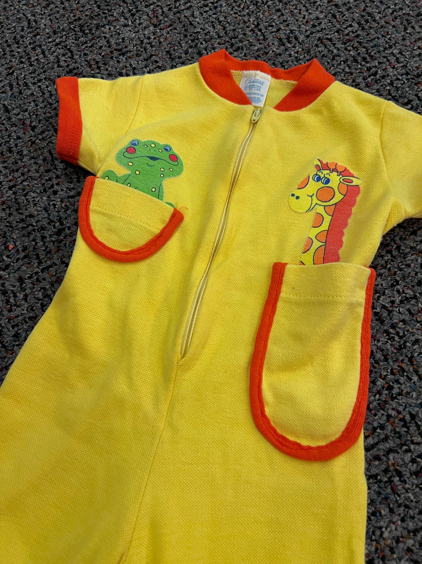 [URL] 60’s 70’s Carter's Yellow Animal Jumpsuit