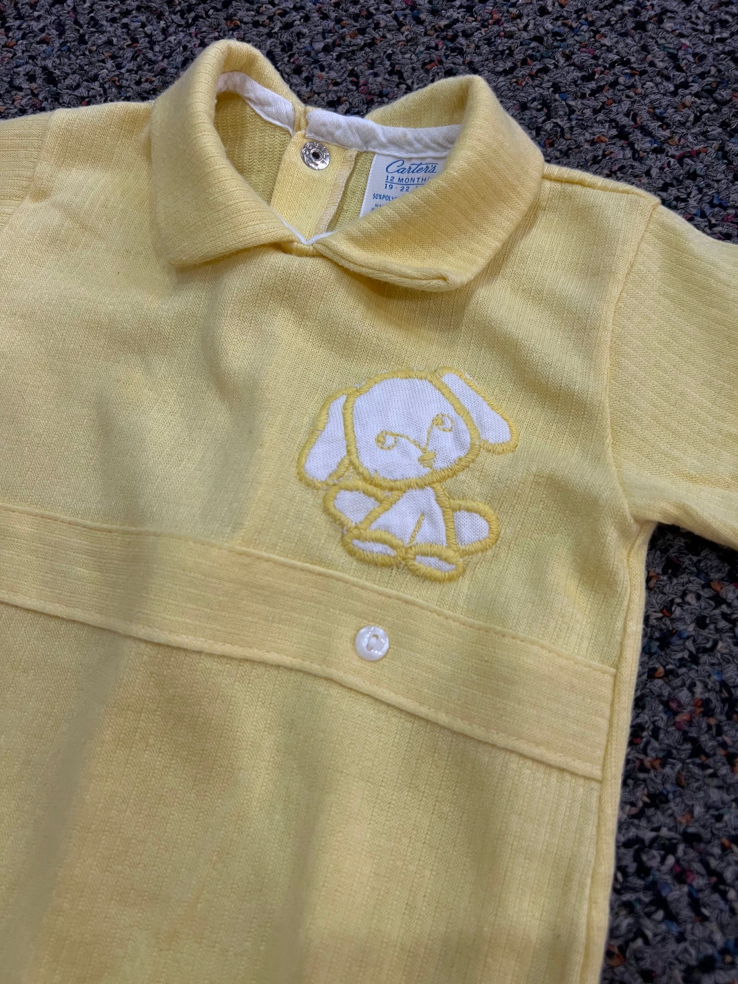 [URL] carters 70’s 80’s s Carter's Yellow Puppy Onesie