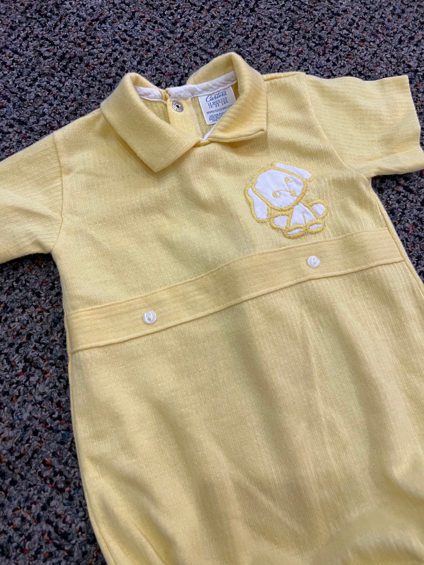 [URL] carters 70’s 80’s s Carter's Yellow Puppy Onesie