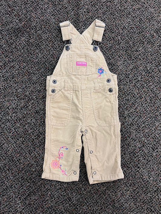 [URL] 90's Carter's Beige Corduroy Flower Overalls
