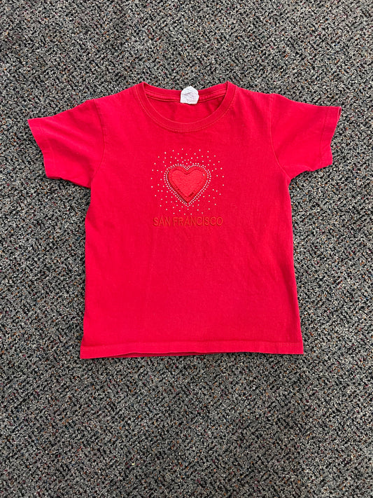 [URL] Red Embroidered + Bedazzled San Fransisco T-Shirt