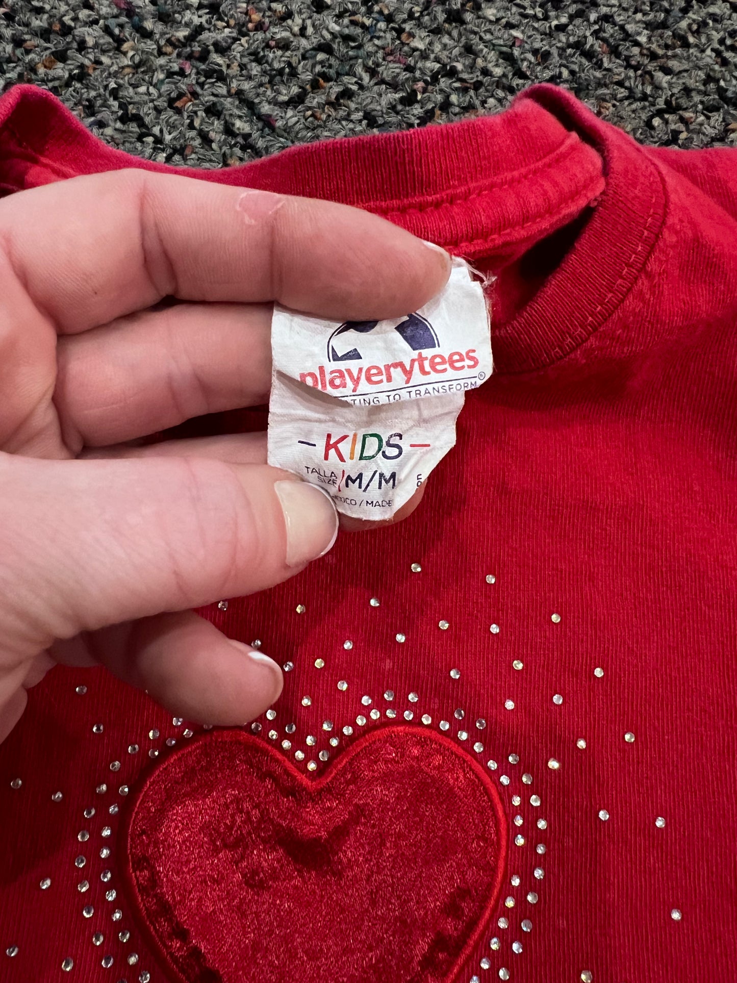 [URL] Red Embroidered + Bedazzled San Fransisco T-Shirt