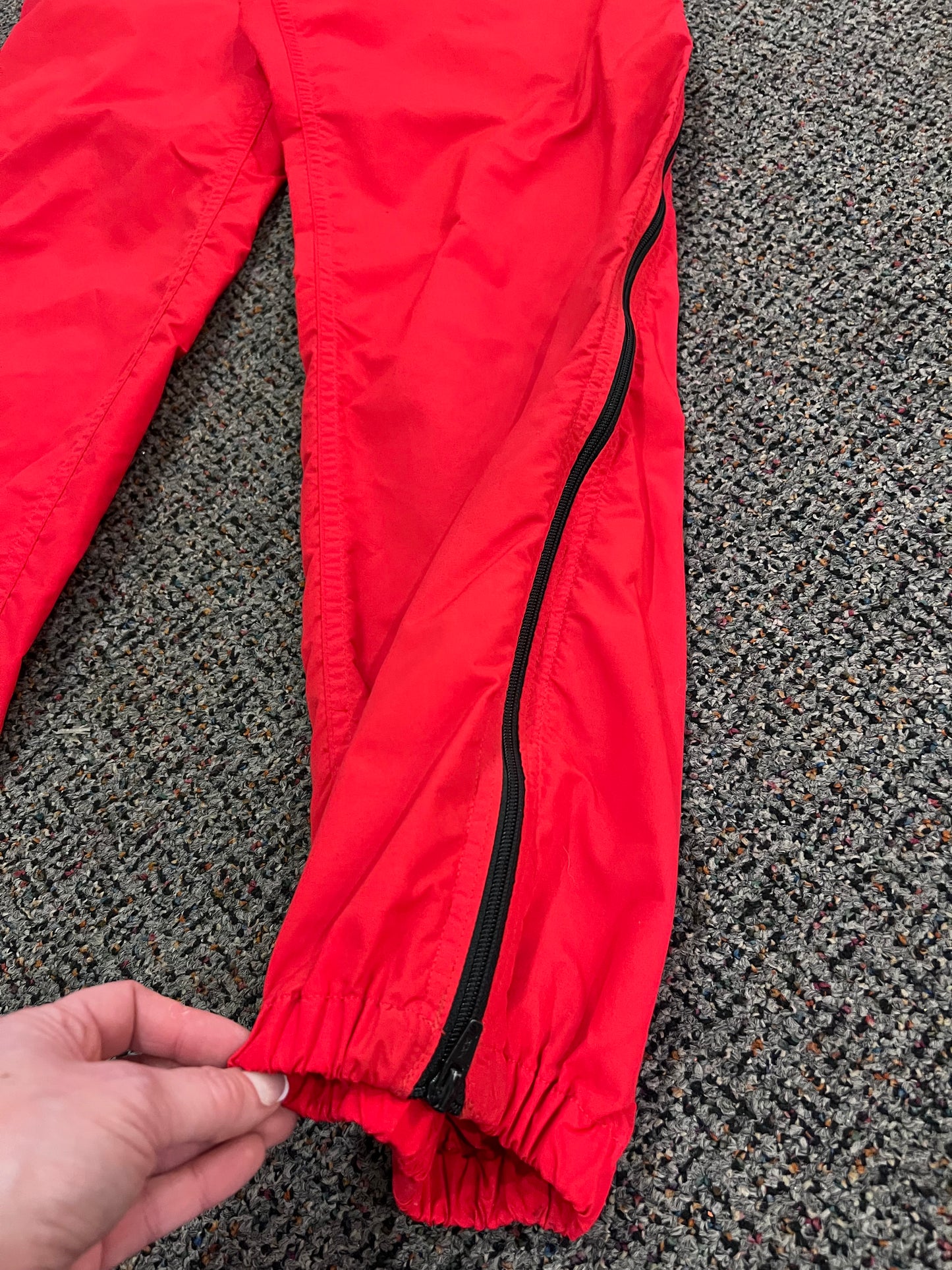 80's LL Bean Red Zip Track Pants