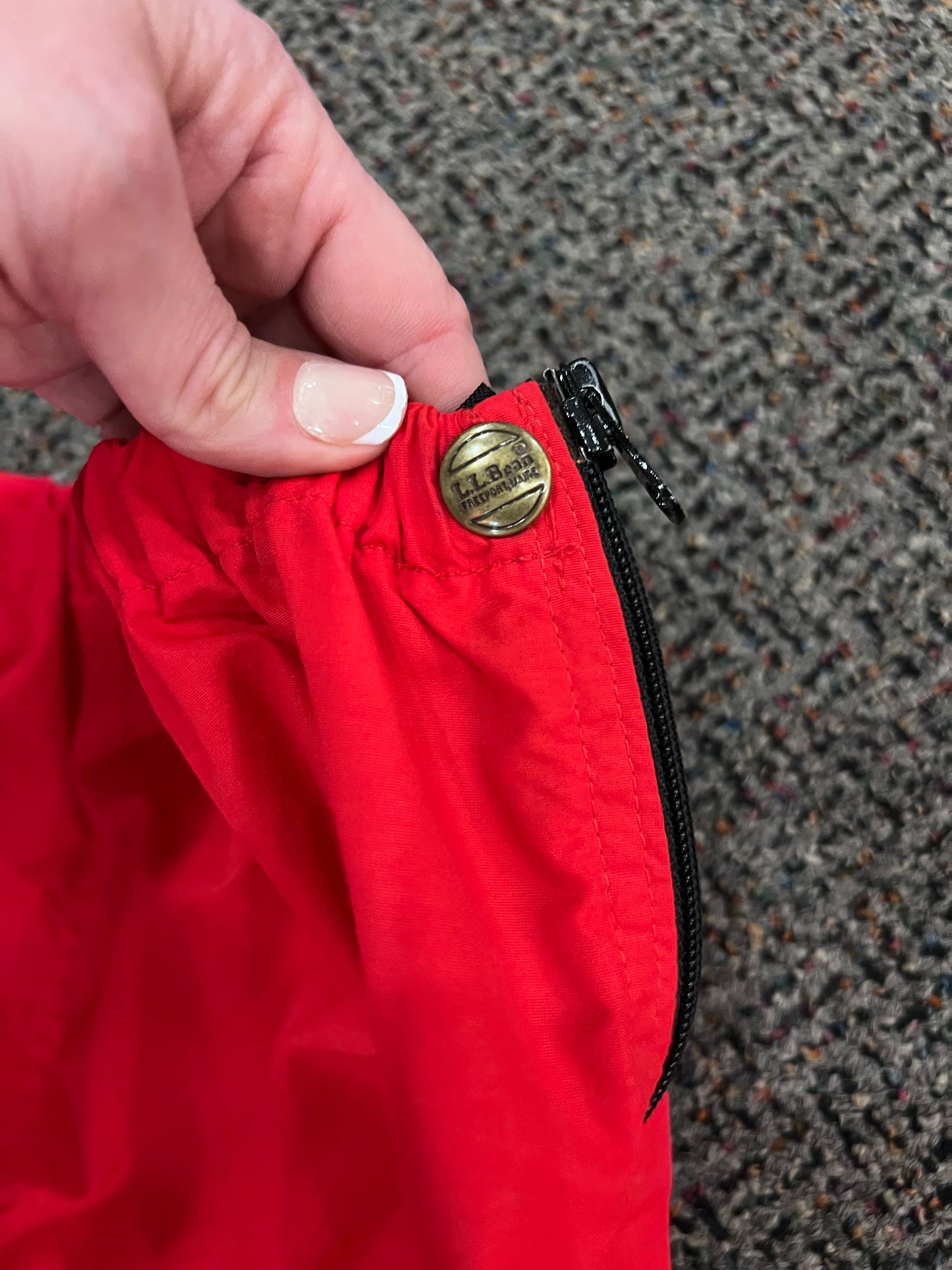 80's LL Bean Red Zip Track Pants