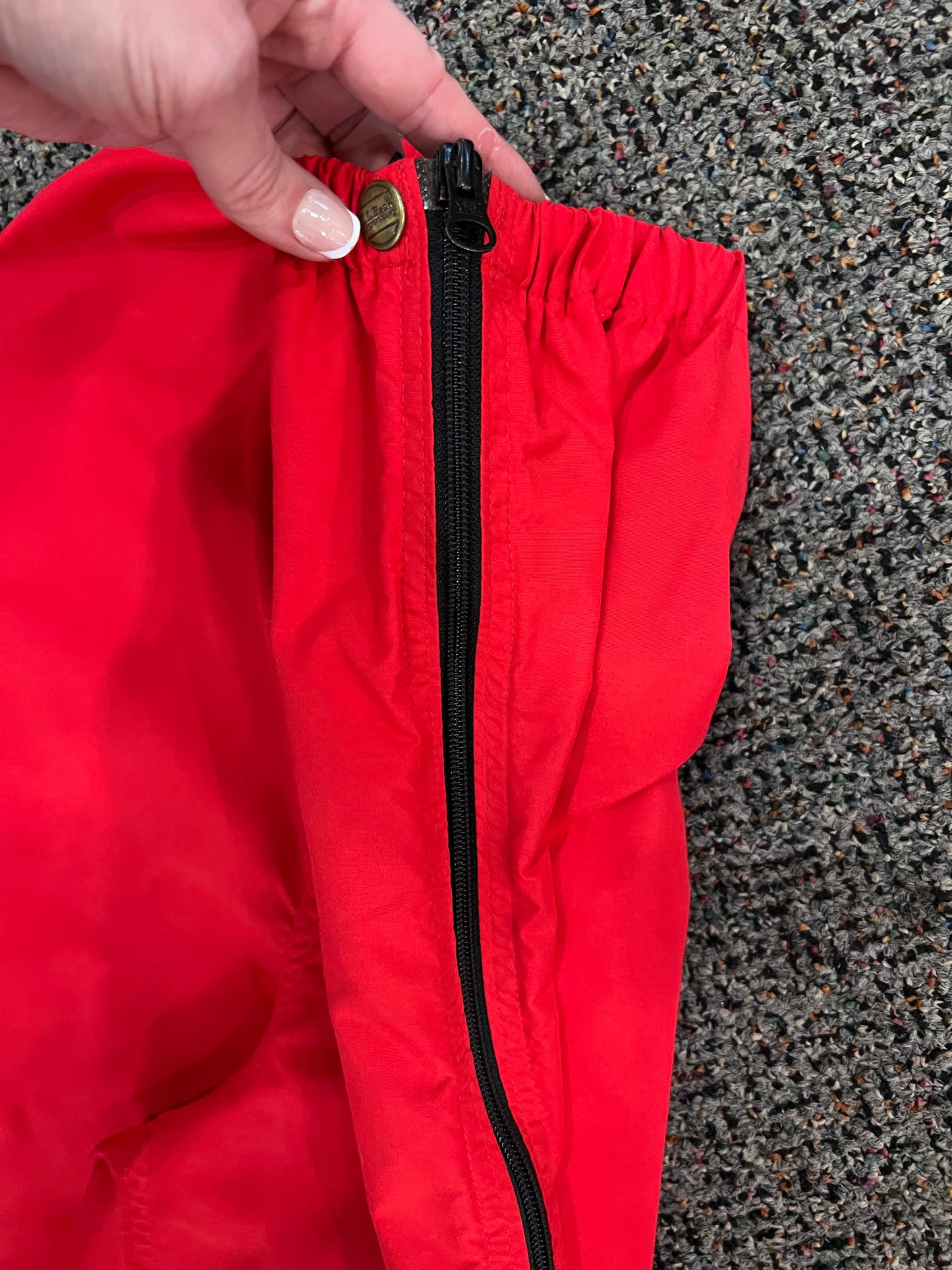 80's LL Bean Red Zip Track Pants