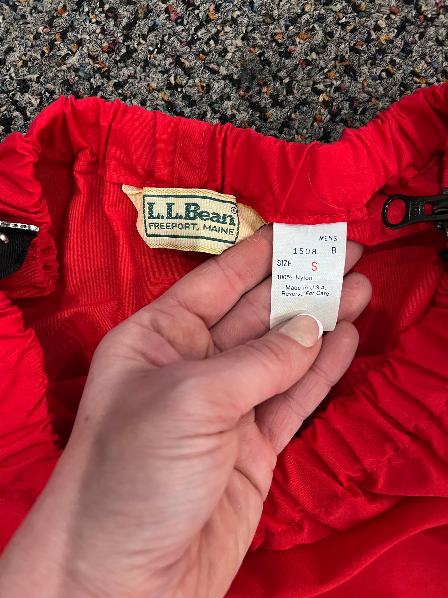 80's LL Bean Red Zip Track Pants