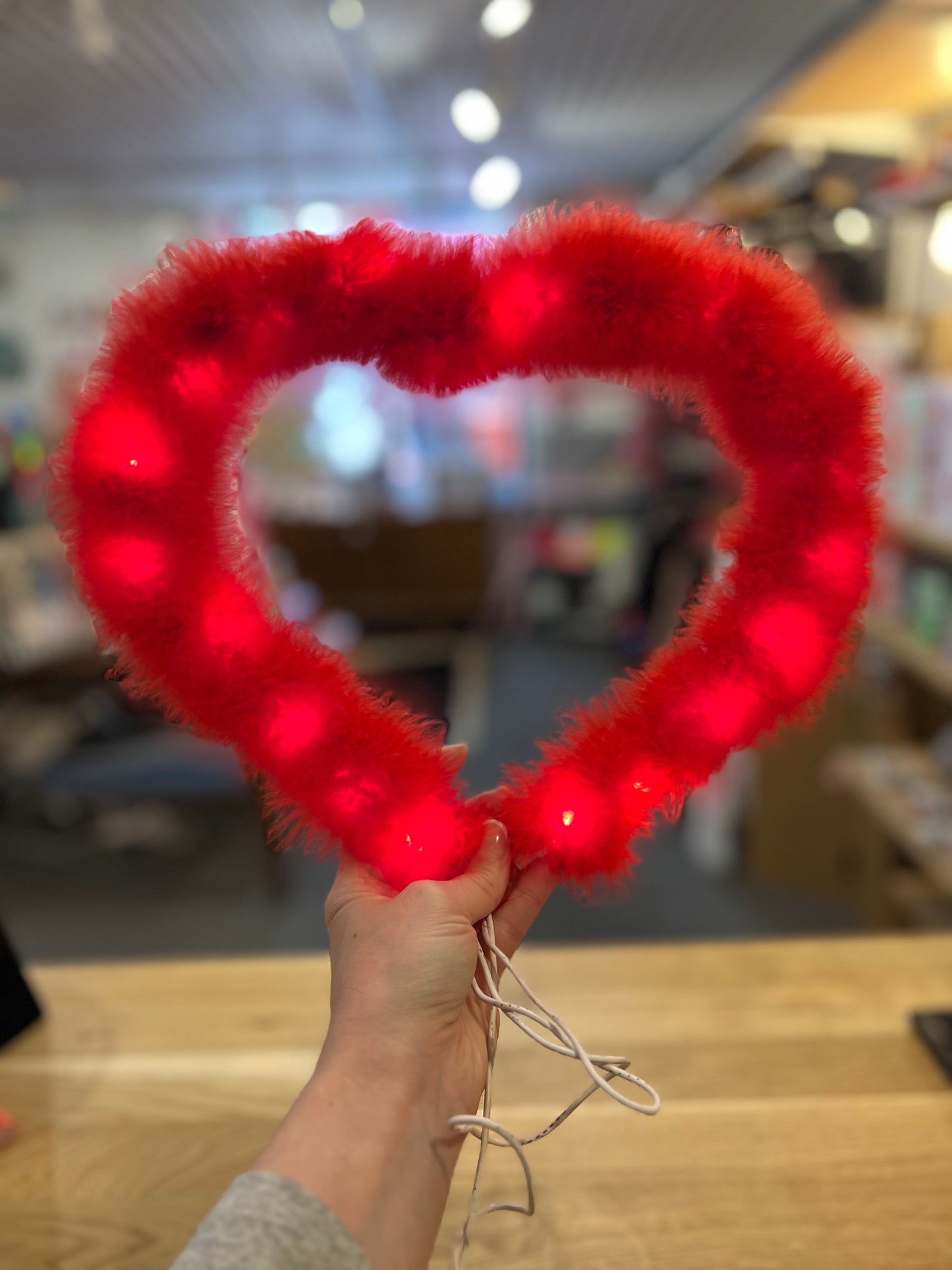 Y2K Fuzzy Light Up Heart
