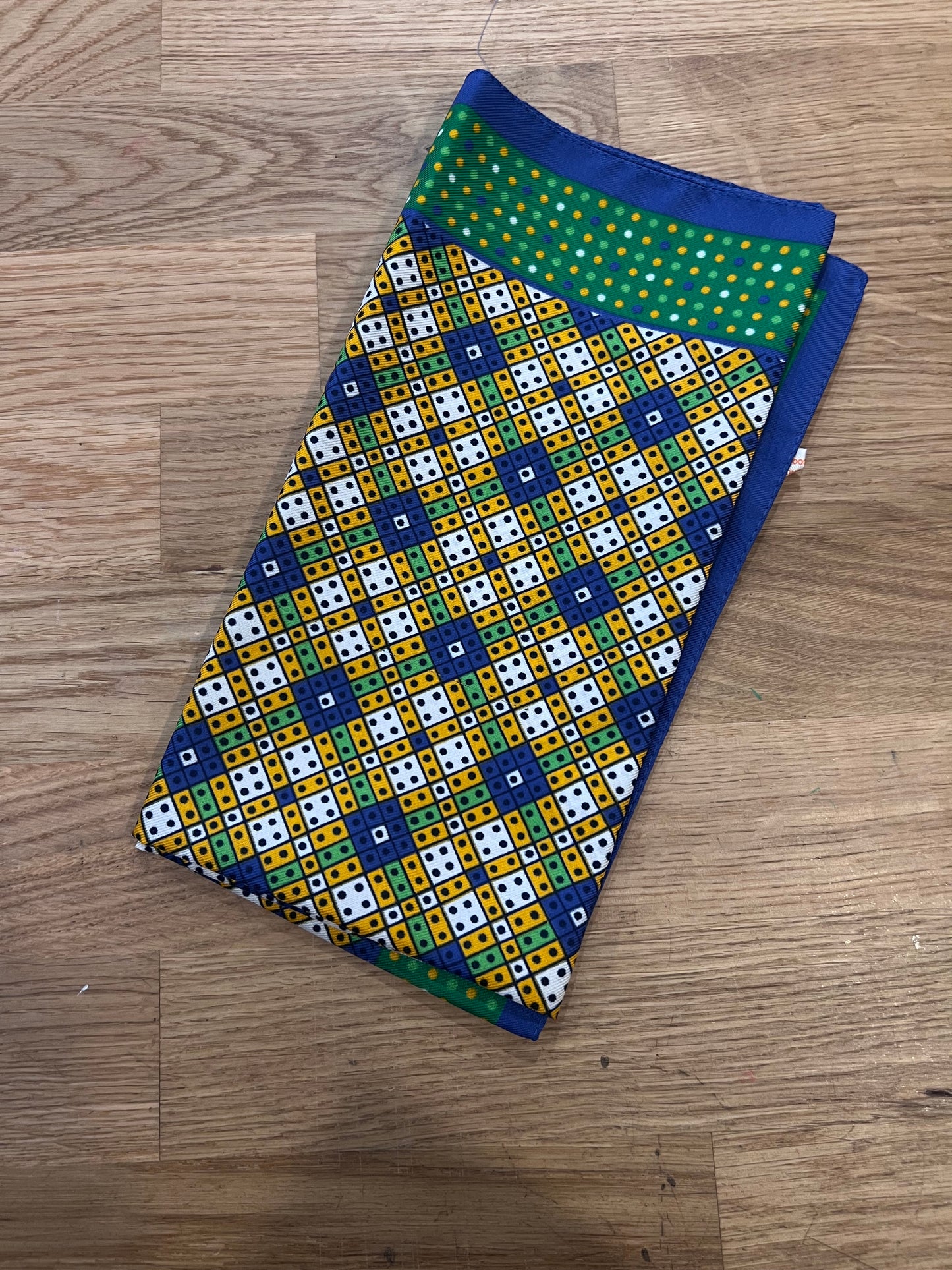 70's/80's GRN/BLUE Patterned Head Scarf