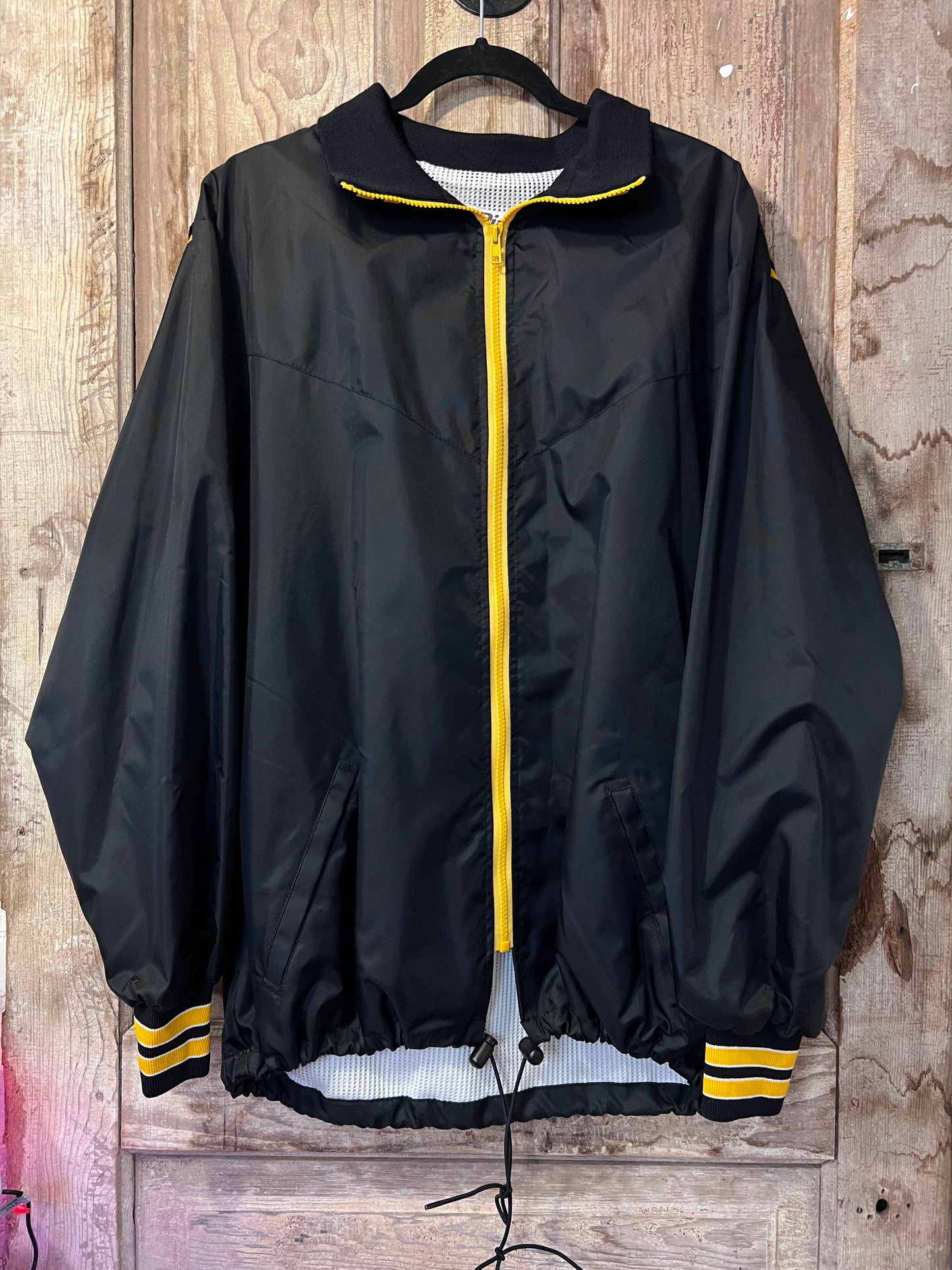 90's Birdie BLK + Yellow Wind Breaker Jacket