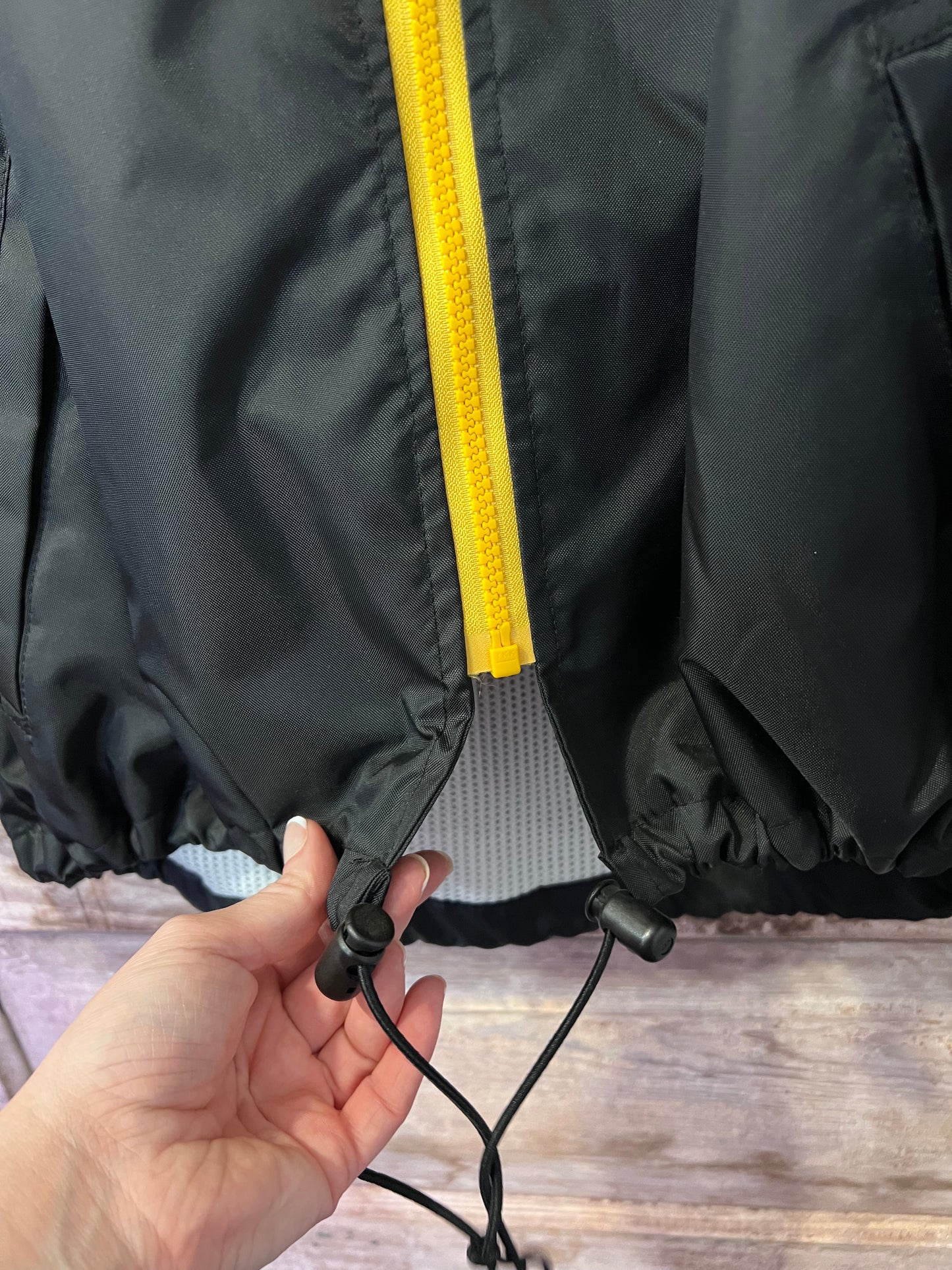 90's Birdie BLK + Yellow Wind Breaker Jacket