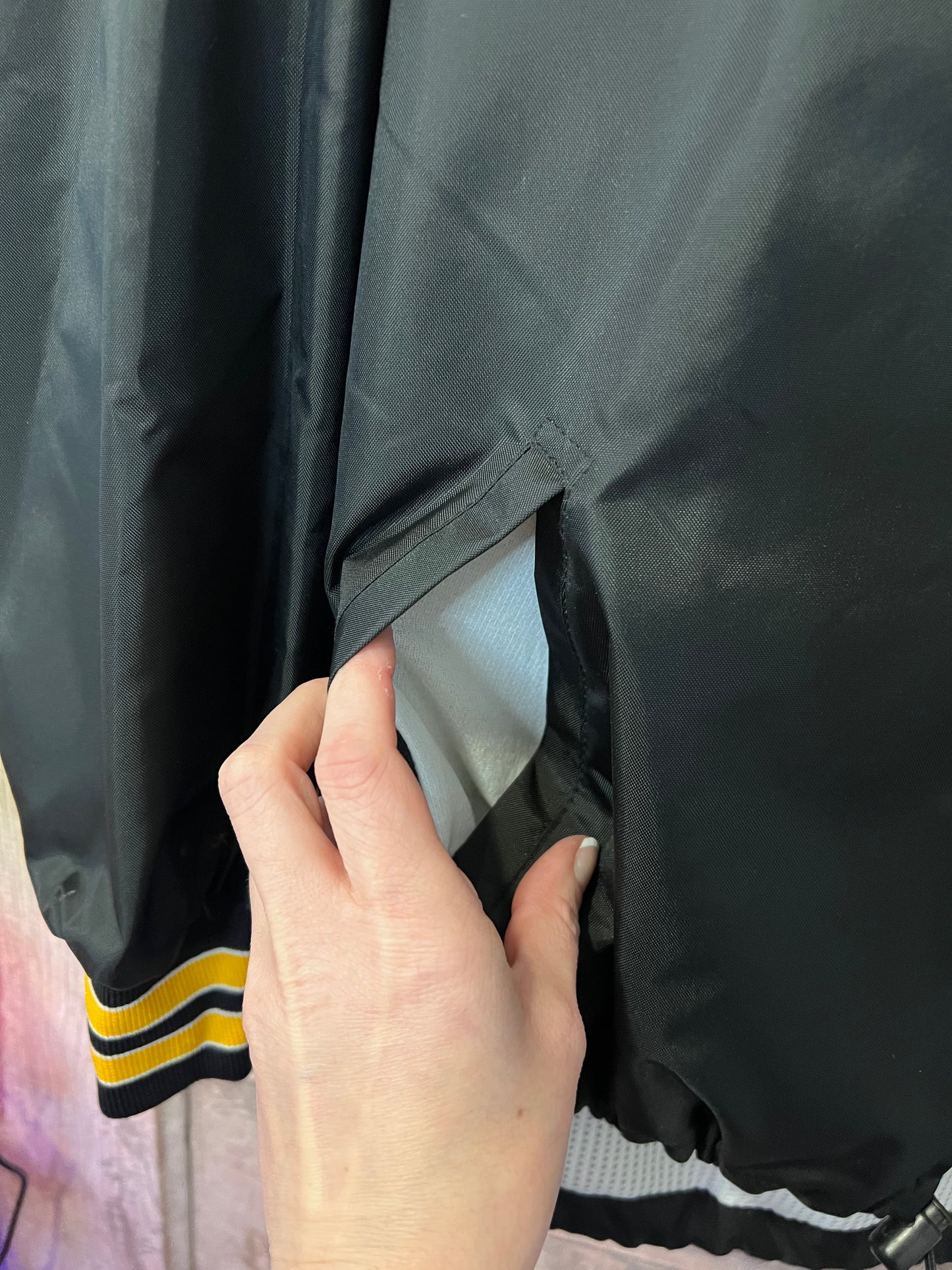 90's Birdie BLK + Yellow Wind Breaker Jacket