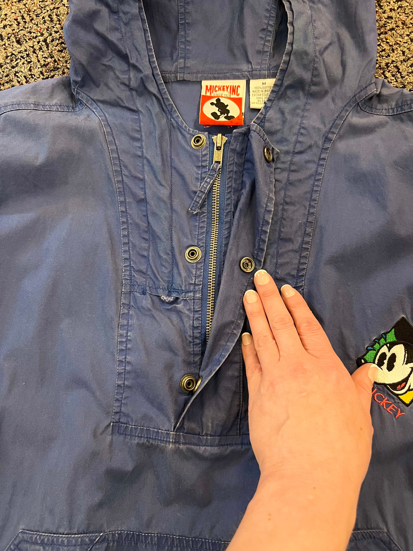 90's Mickey Inc Blue Hooded Jacket