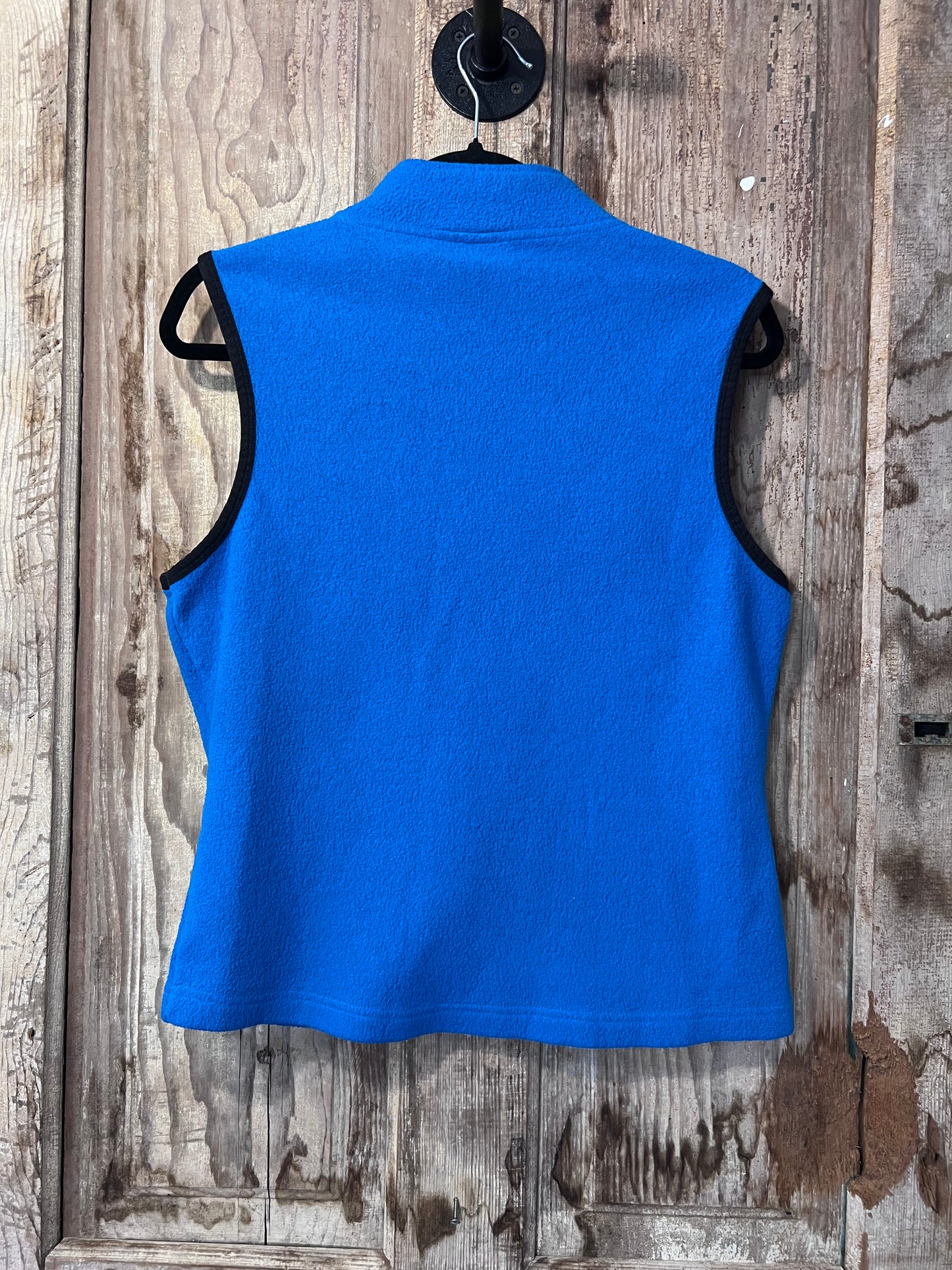 90's Spalding Blue + BLK Fleece Zip Up Vest