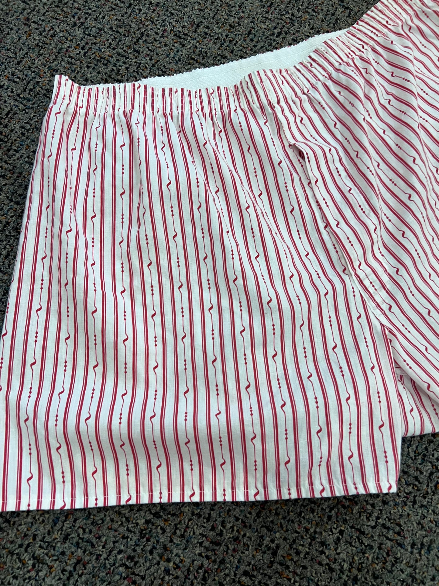 90's Red Striped Boxer Shorts