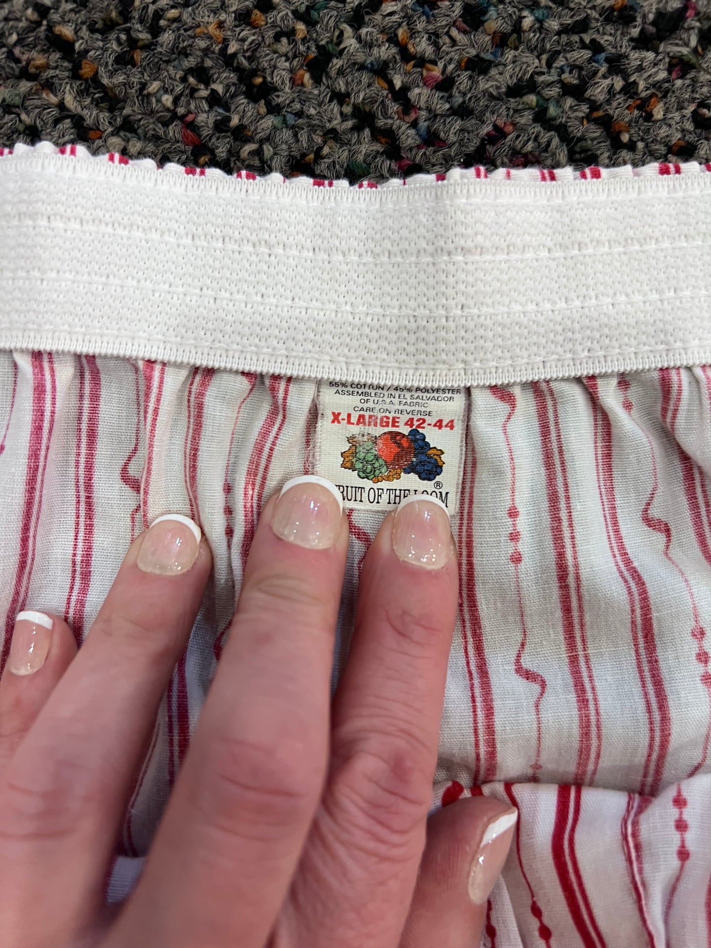 90's Red Striped Boxer Shorts