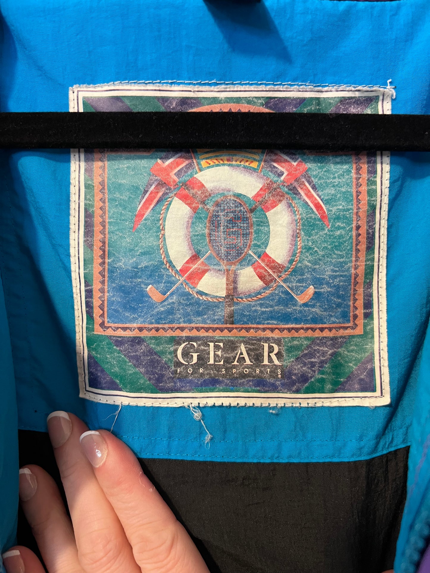 90's BLK Maui Embroidered Wind Breaker Jacket