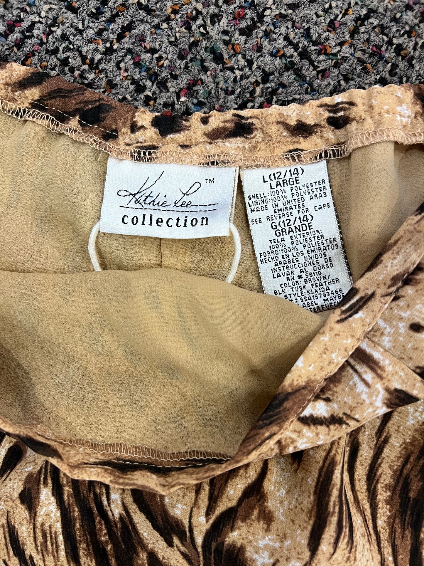 90's Kathie Lee Animal Print Skirt