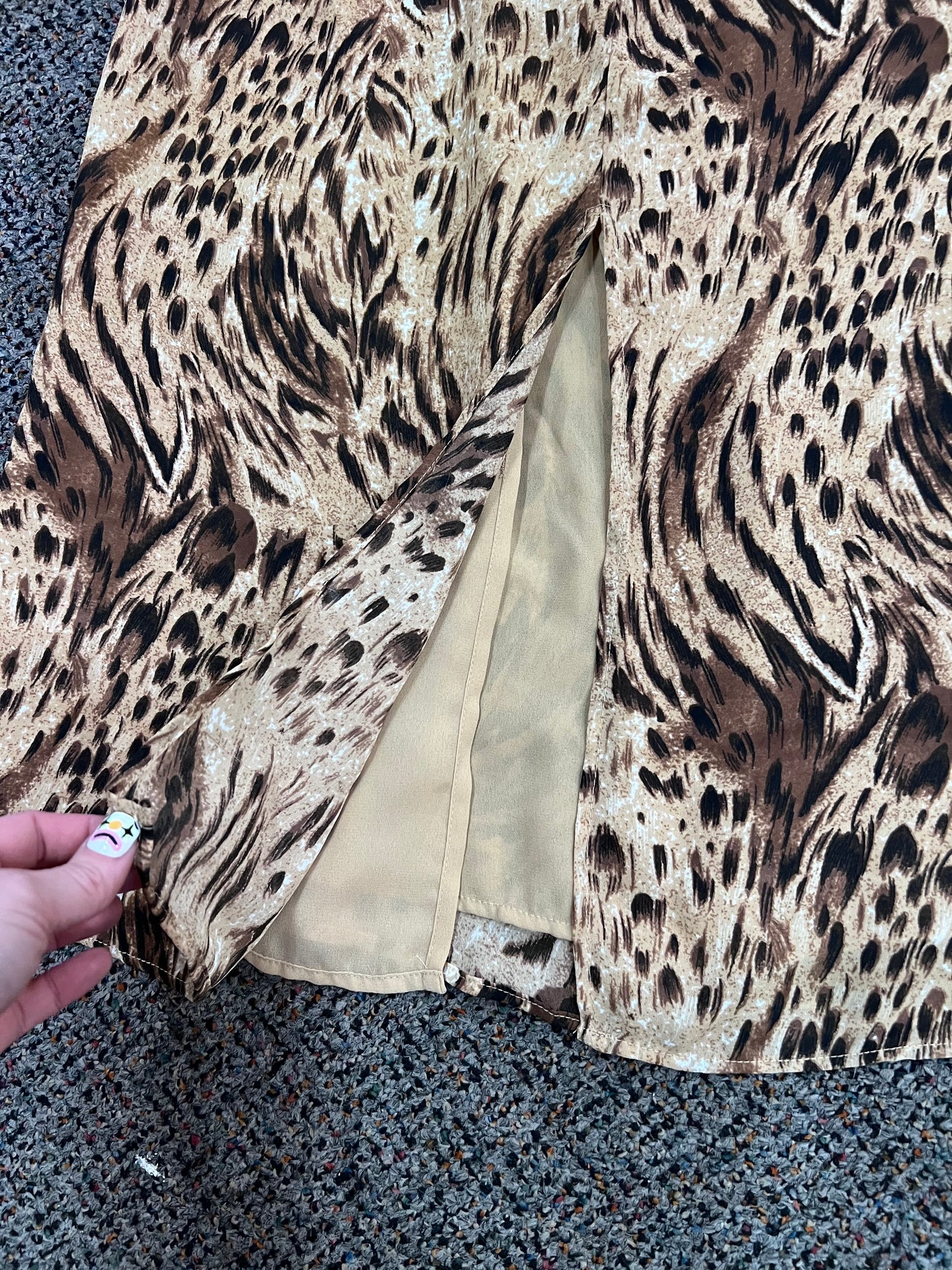 90's Kathie Lee Animal Print Skirt