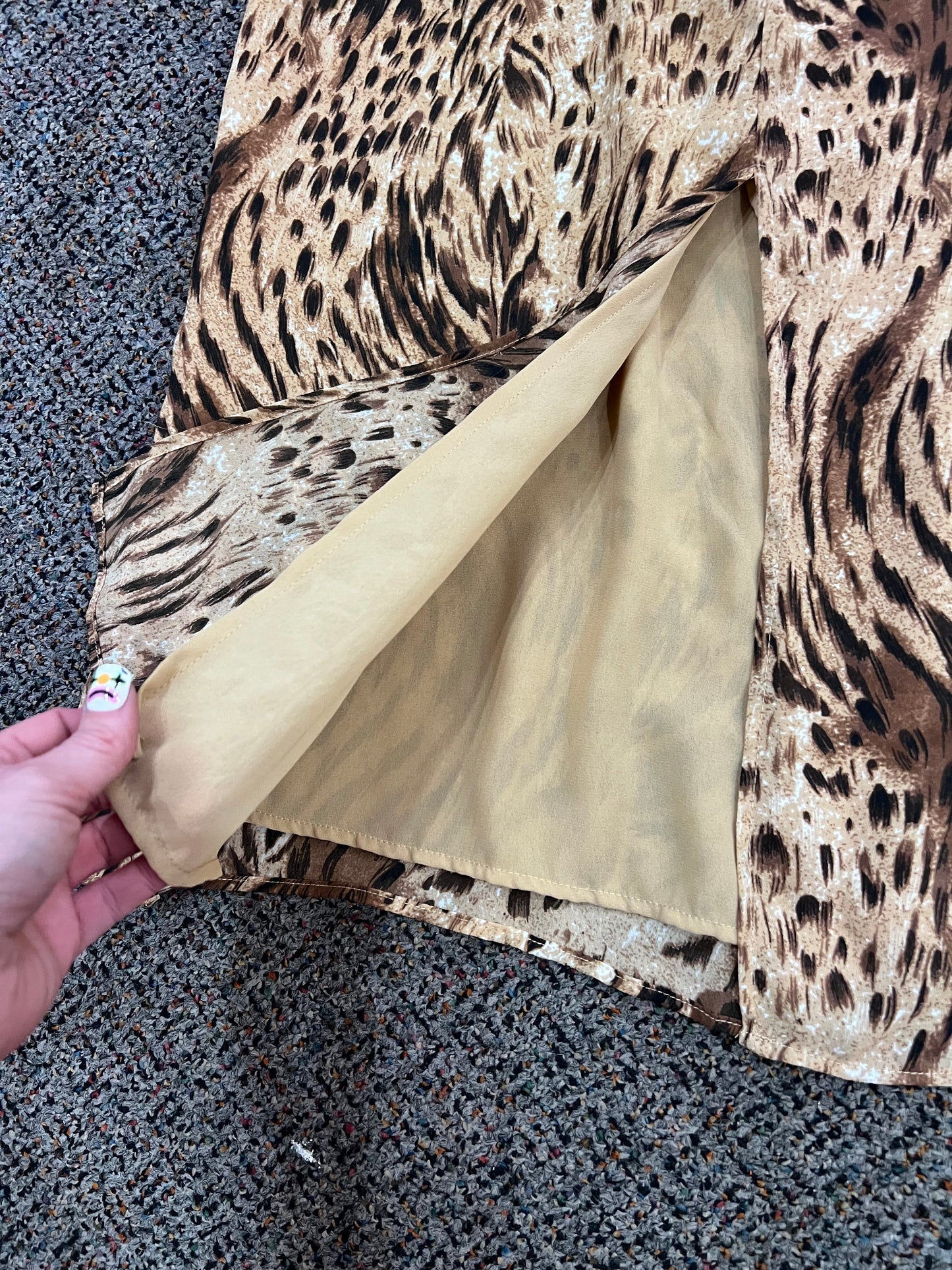 90's Kathie Lee Animal Print Skirt