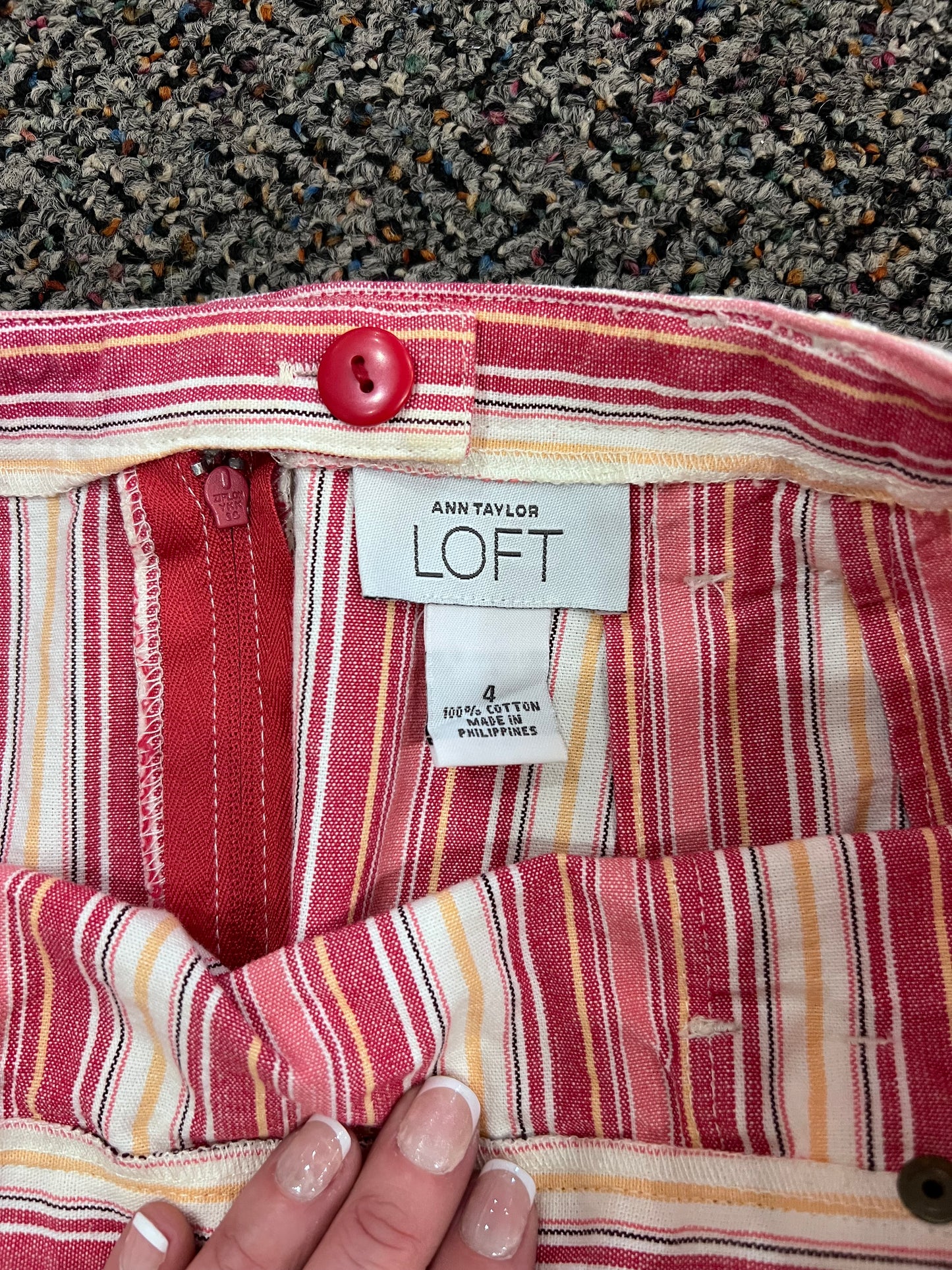 Y2K Ann Taylor Loft Striped Skirt