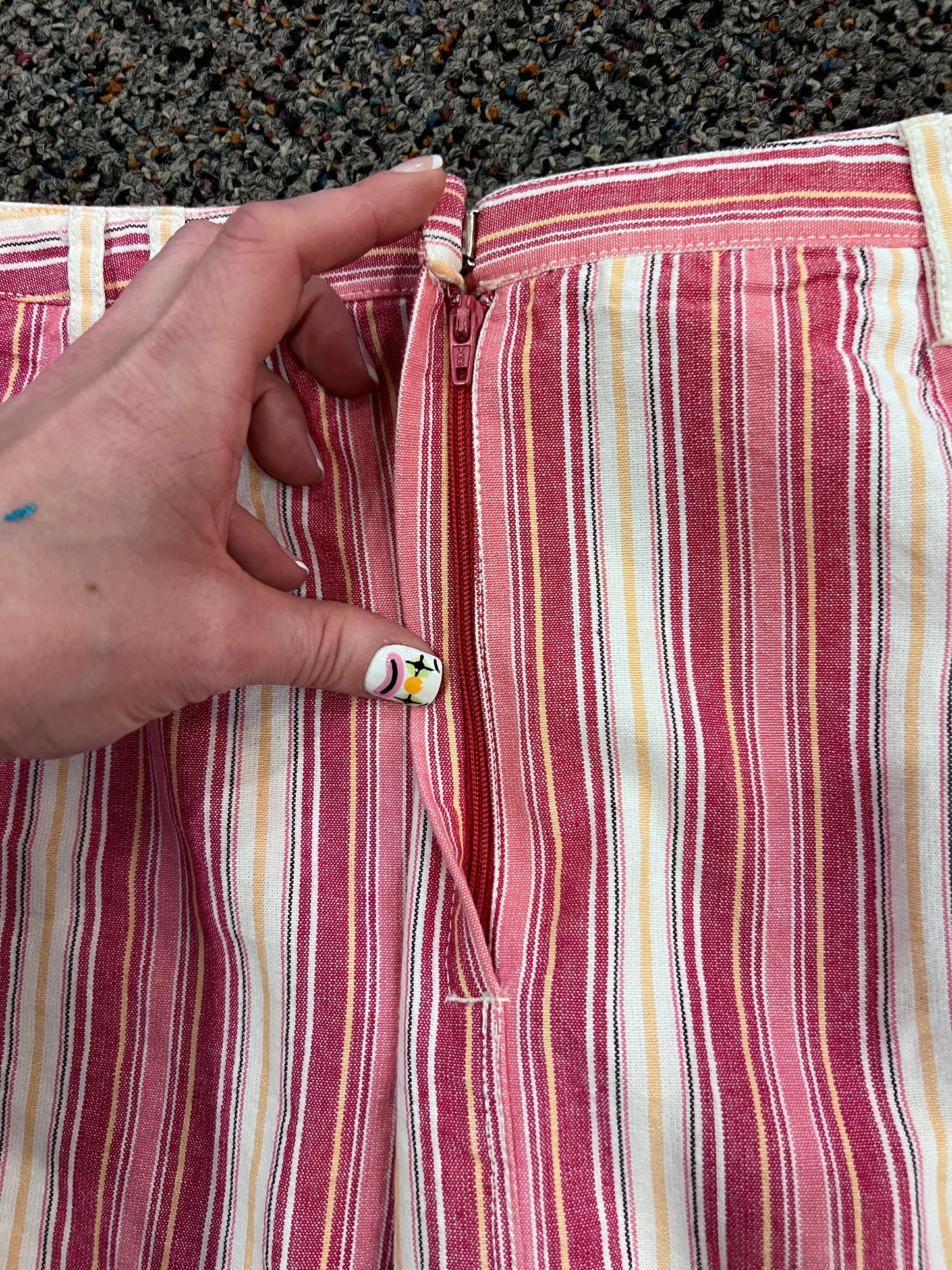 Y2K Ann Taylor Loft Striped Skirt