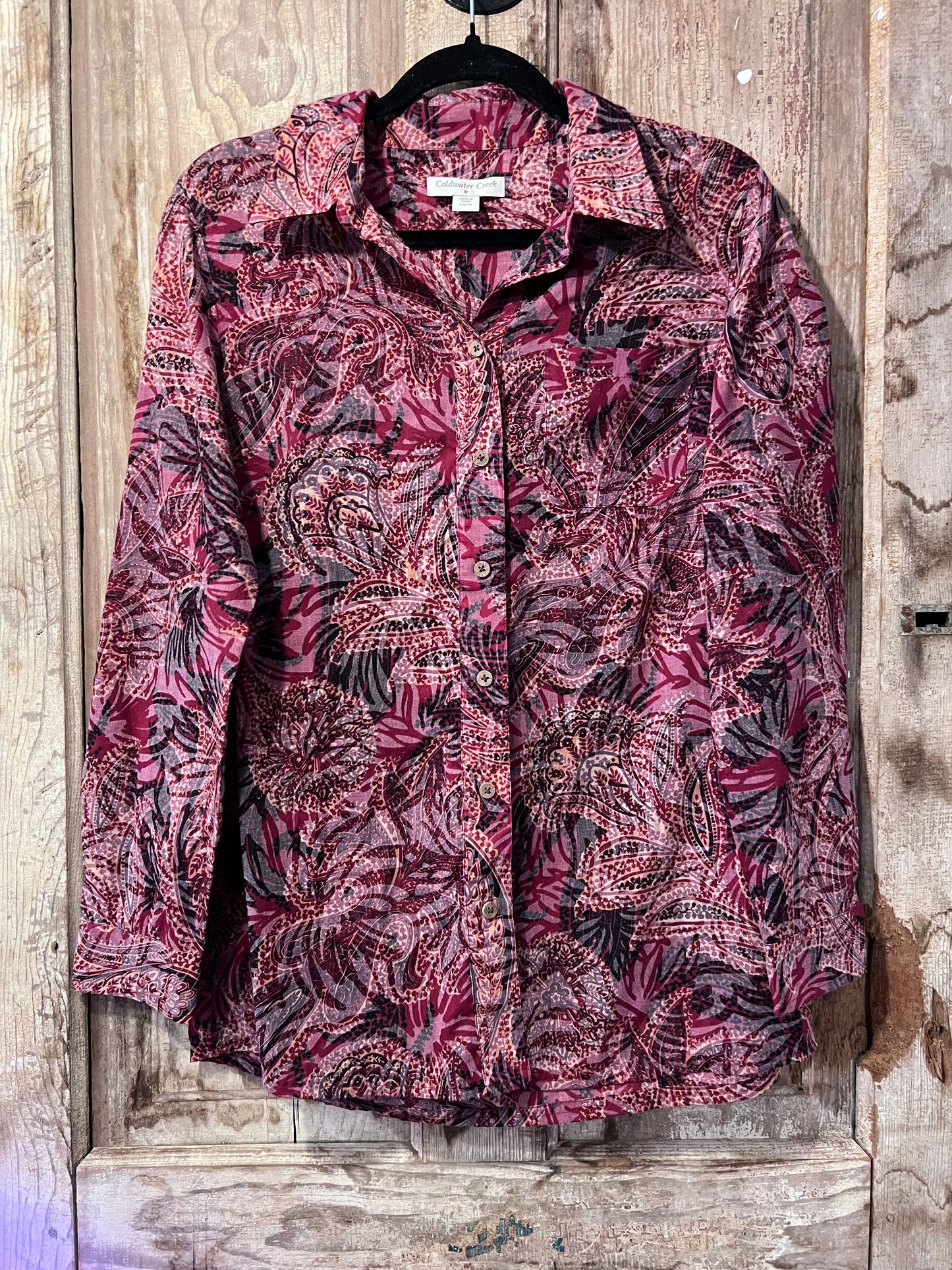 90's/Y2K Coldwater Creek Paisley Button Up Shirt