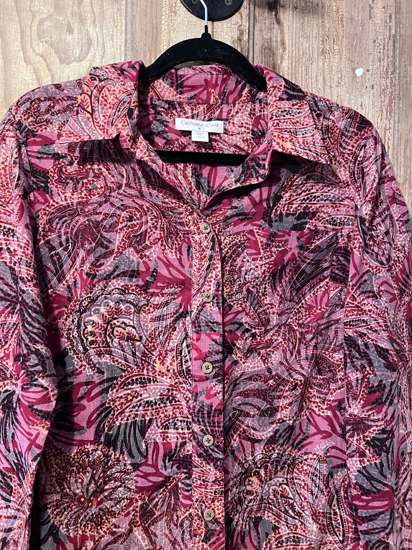 90's/Y2K Coldwater Creek Paisley Button Up Shirt