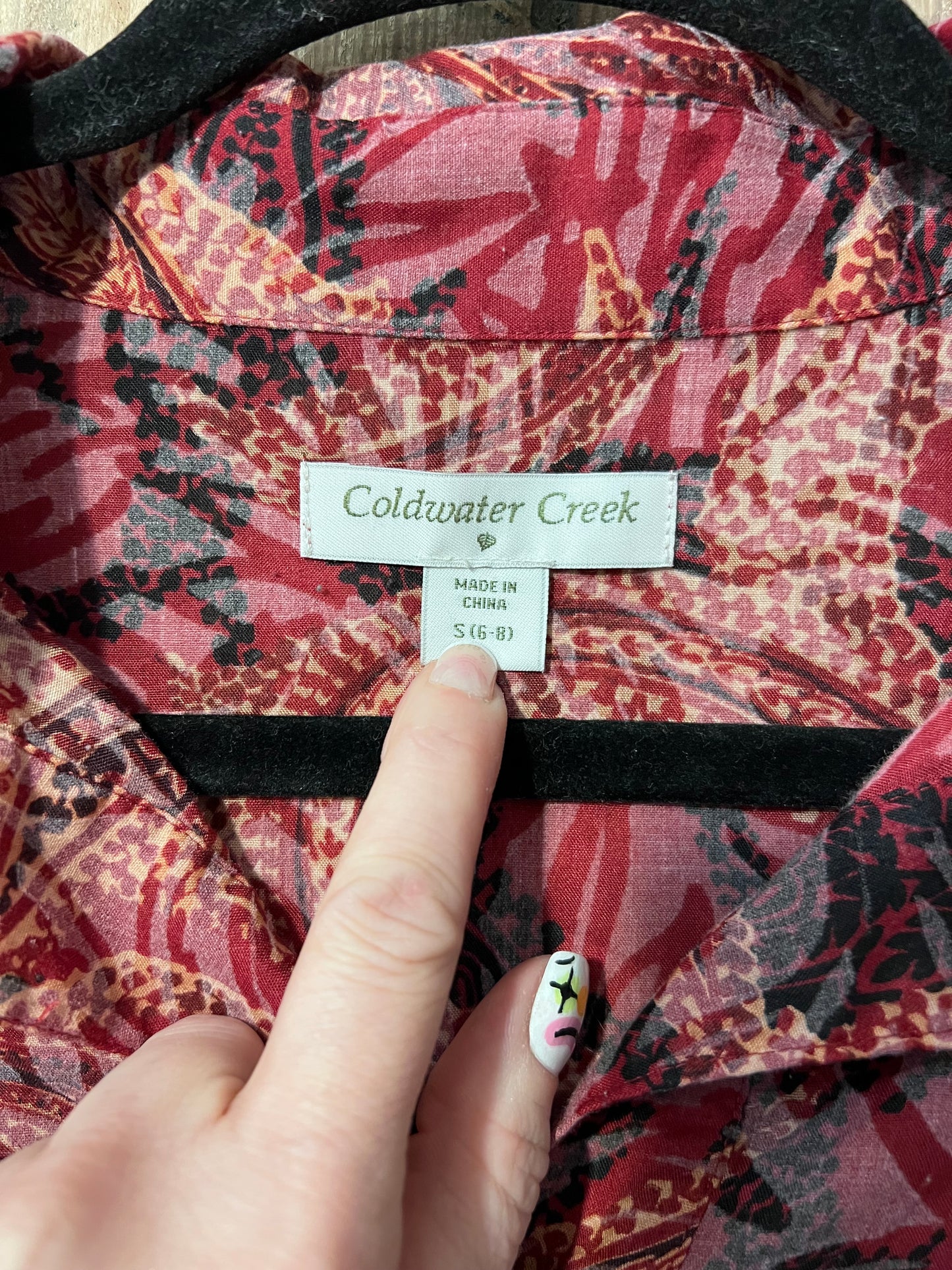 90's/Y2K Coldwater Creek Paisley Button Up Shirt