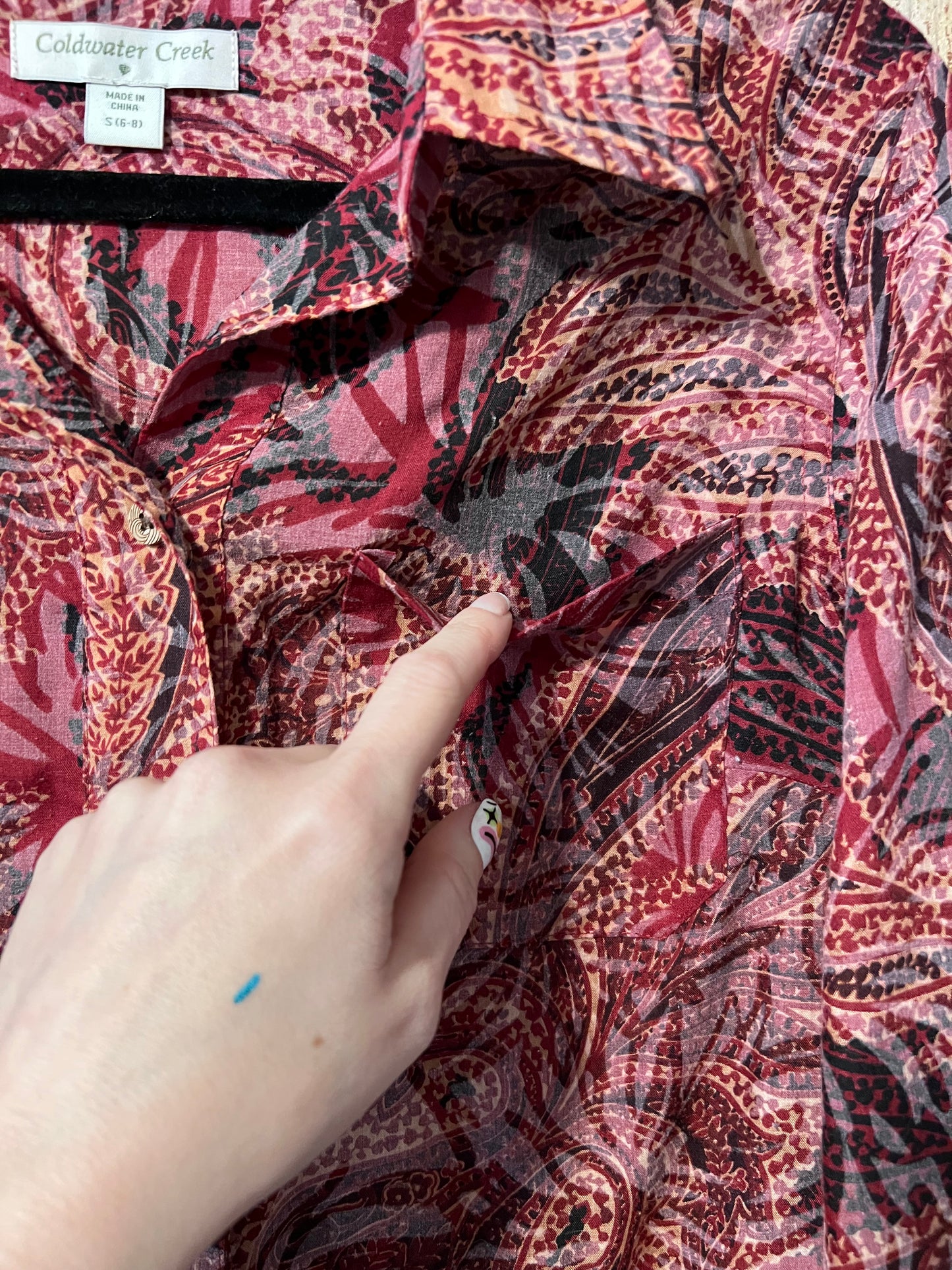 90's/Y2K Coldwater Creek Paisley Button Up Shirt