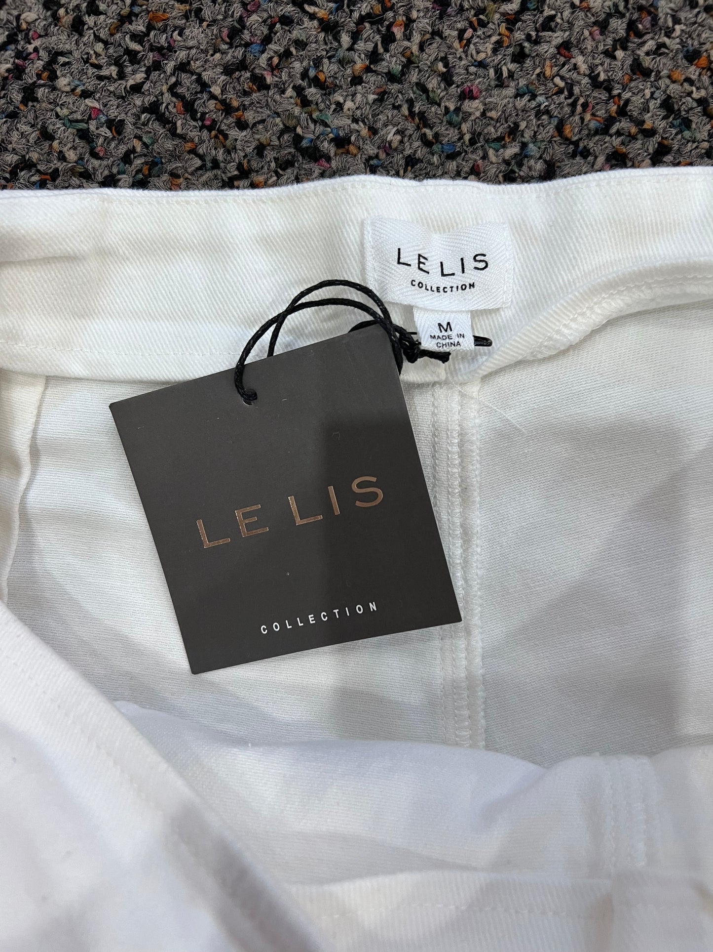 Y2K White LeLis Side Tie Skort