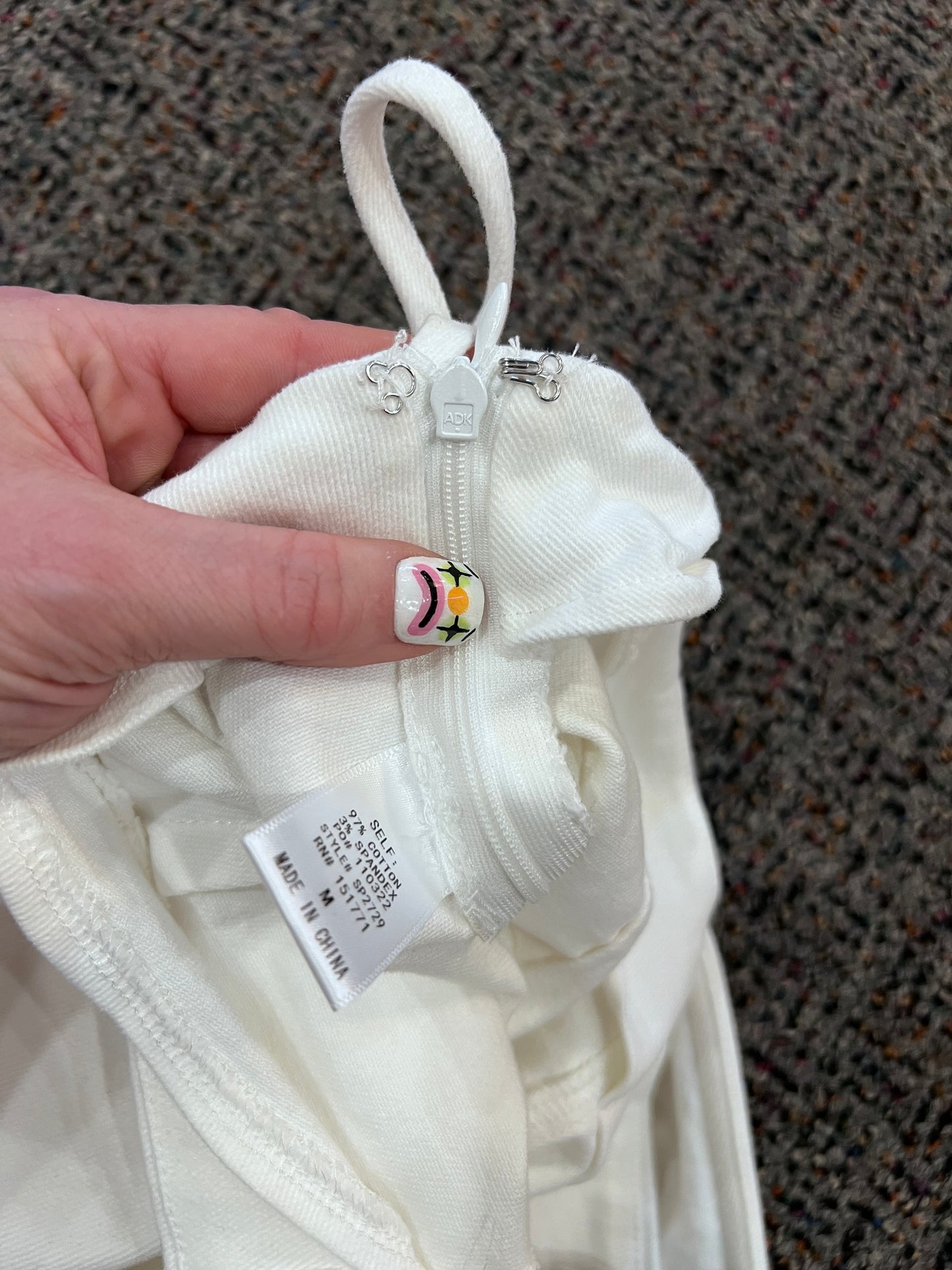 Y2K White LeLis Side Tie Skort