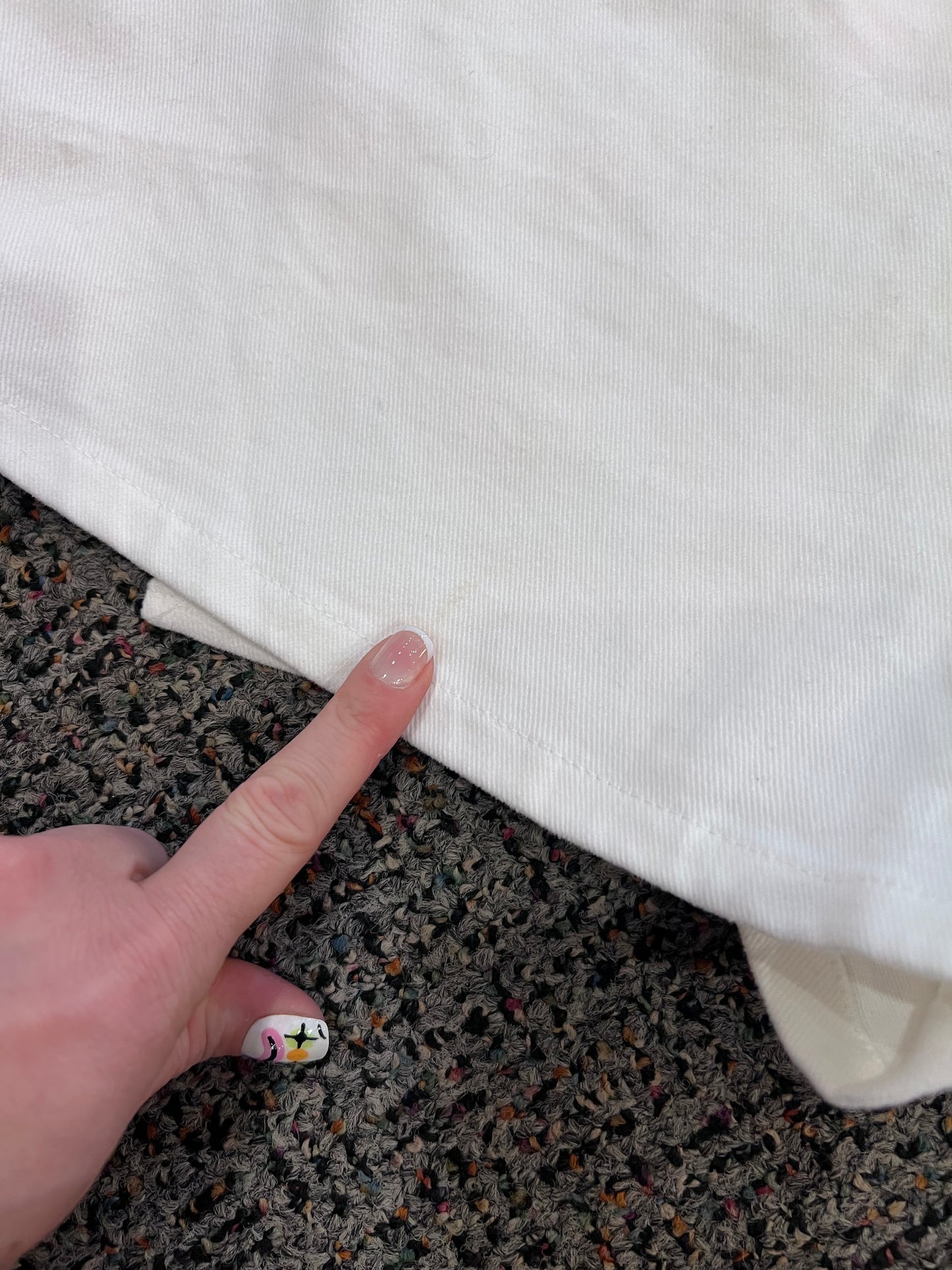 Y2K White LeLis Side Tie Skort