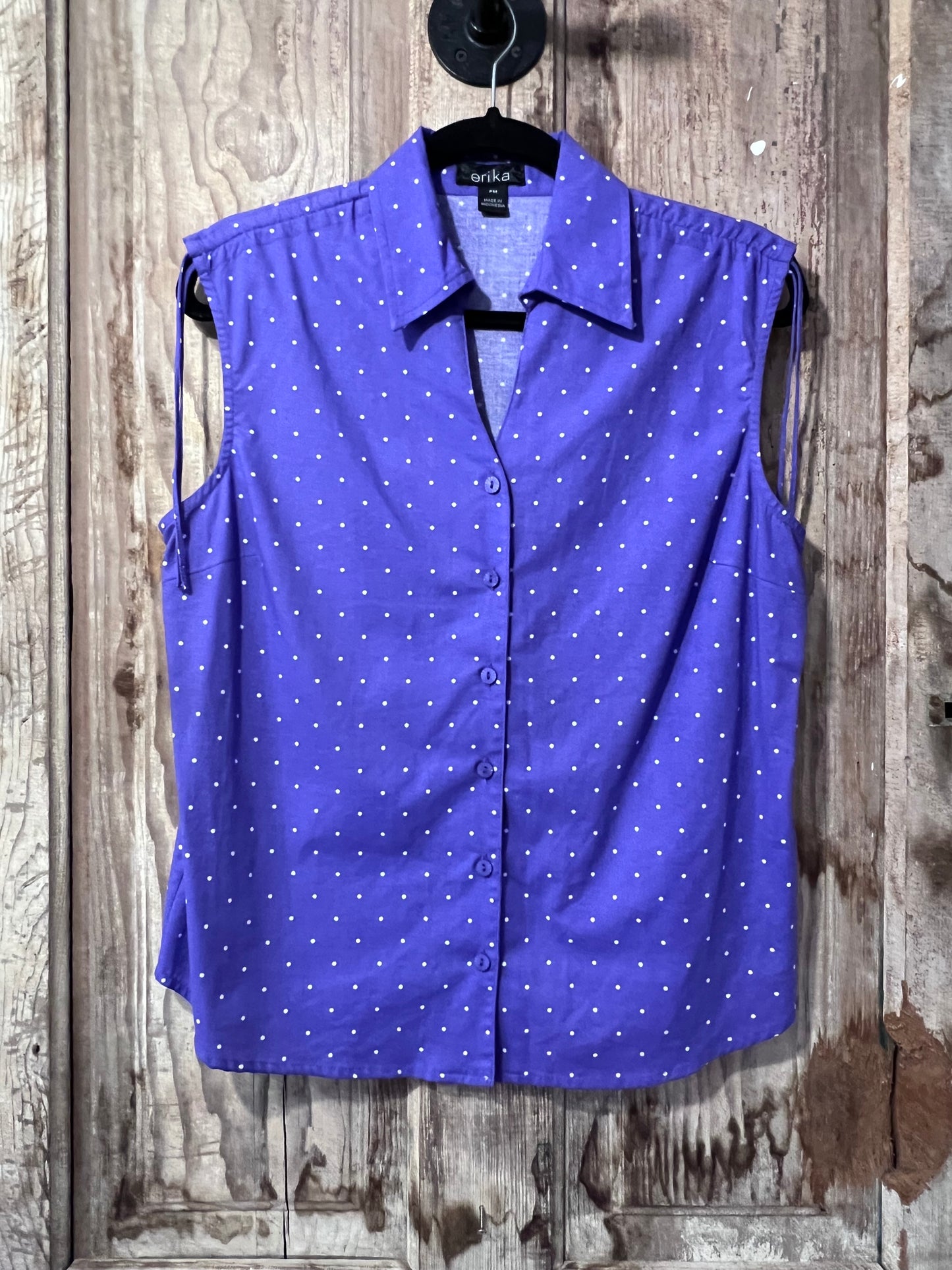 90's Erika Purple Polka Dot Sleeveless Top