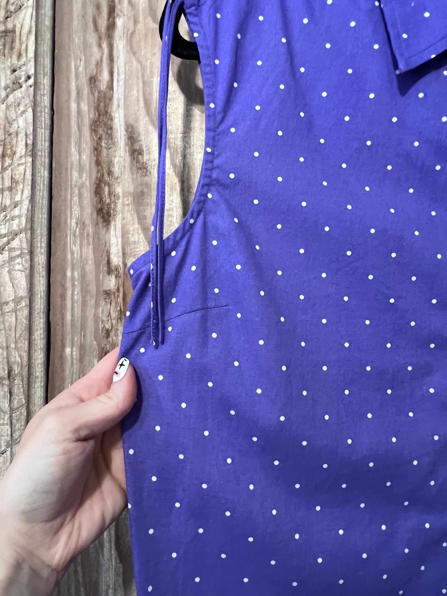 90's Erika Purple Polka Dot Sleeveless Top